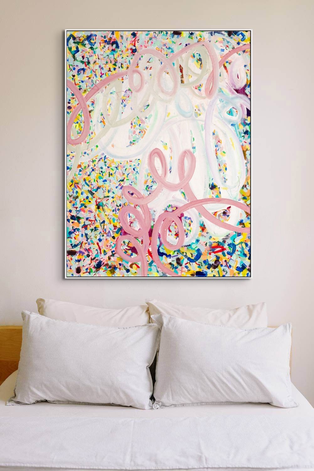 modern colourful abstract painting on wall (Copy)