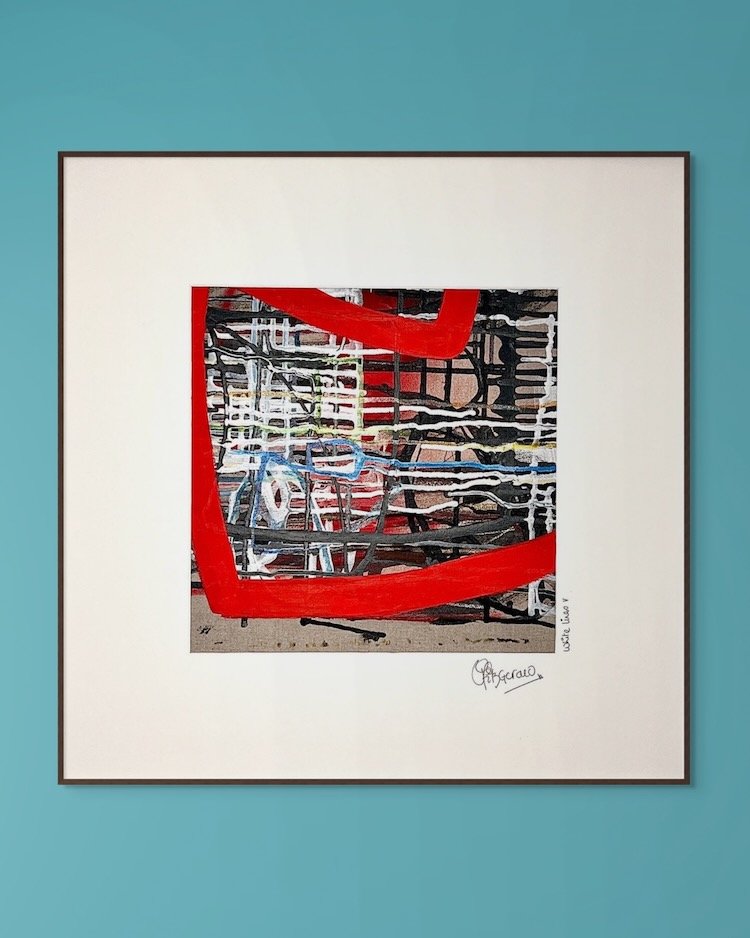 'White Lines 5' - Part of an abstract series