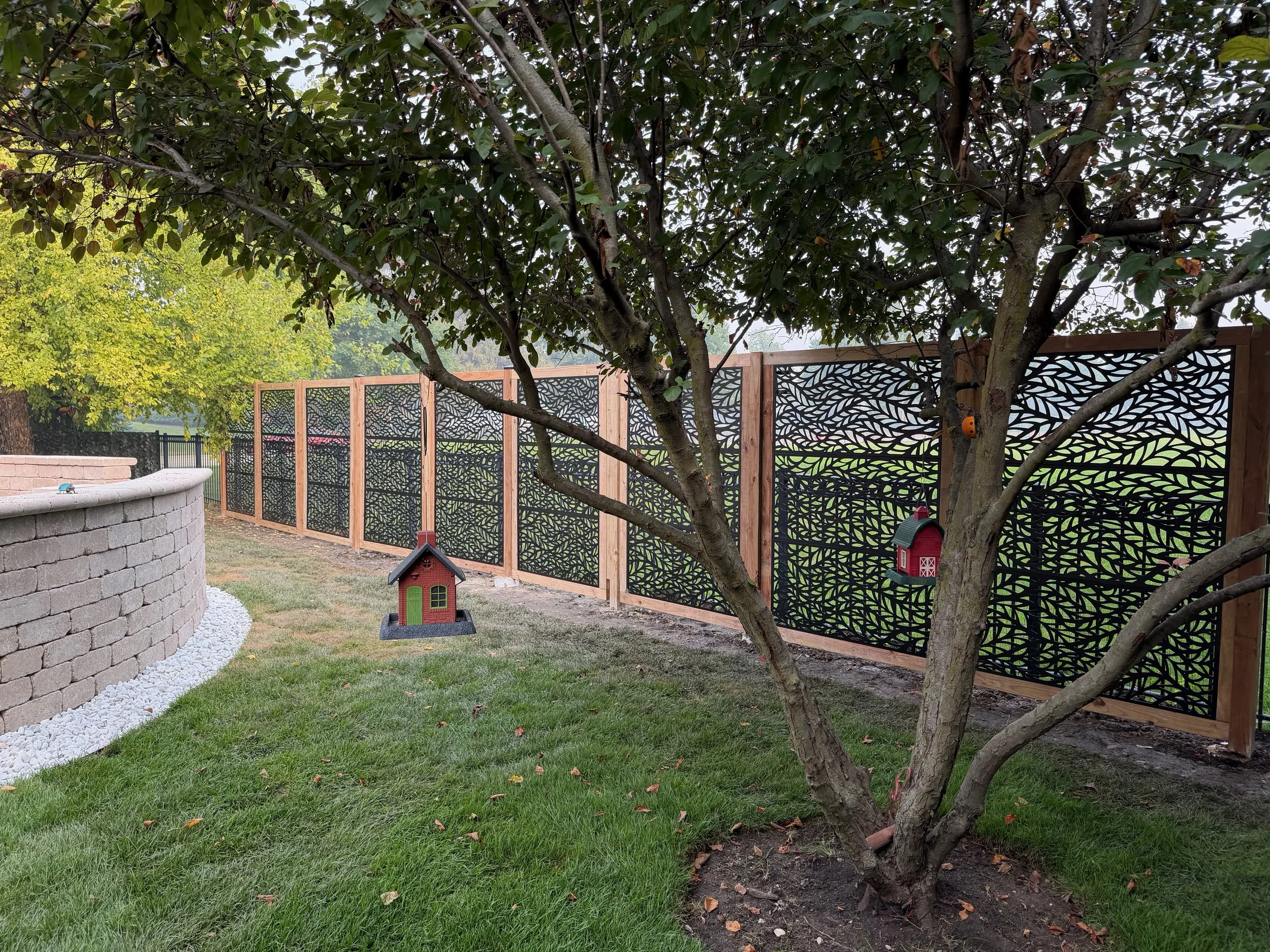 Iron fence panels framing and install