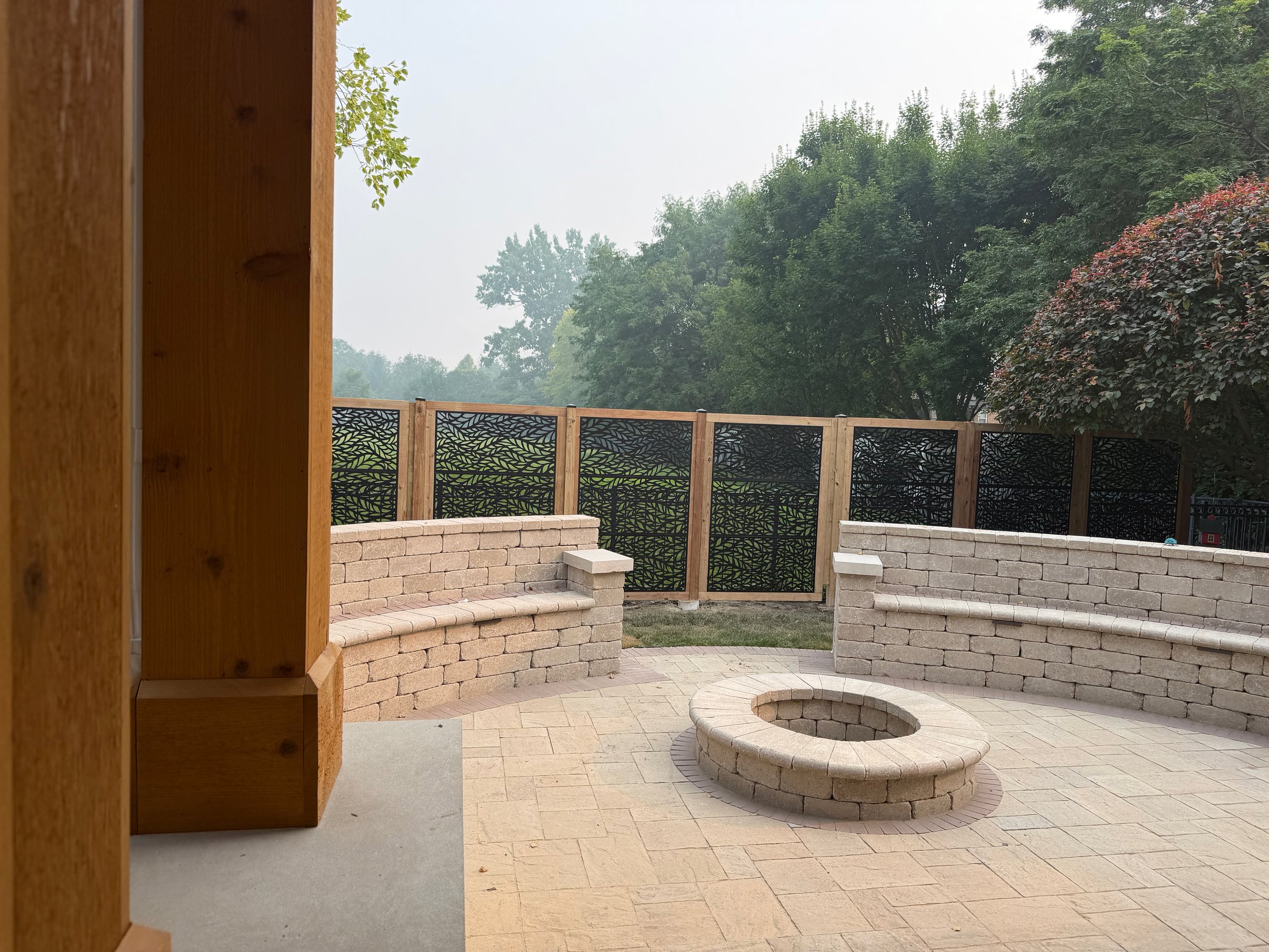 Iron fence panels framing and install
