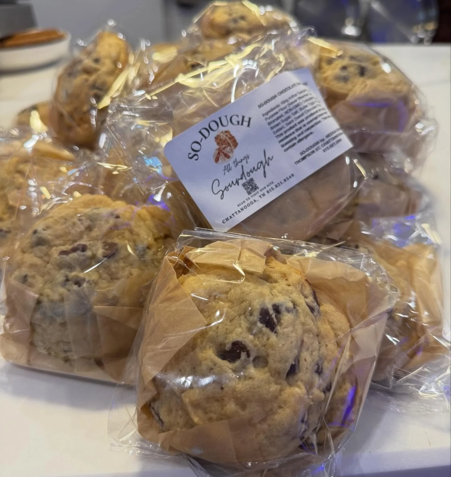 Legit the BEST CHOCO CHIP COOKIES EVER! Every weekend @chattamarket #sourdoughcookies