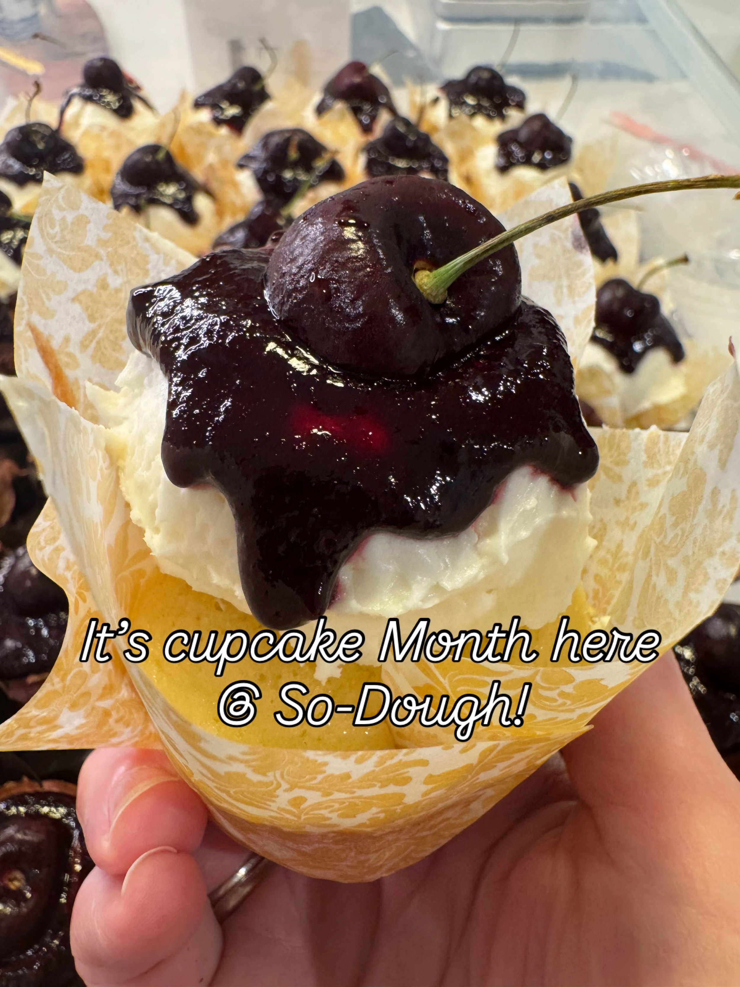 August is CUPCAKE MONTH here in the kitchen @ So-Dough! 🧁🧁🧁 last week some very lucky peeps got to enjoy my Cherry Vanilla and Cherry Chocolate Sourdough based delights!

UP NEXT:
Triple Berry Cupcakes&hellip;these are chocolate and vanilla based 
