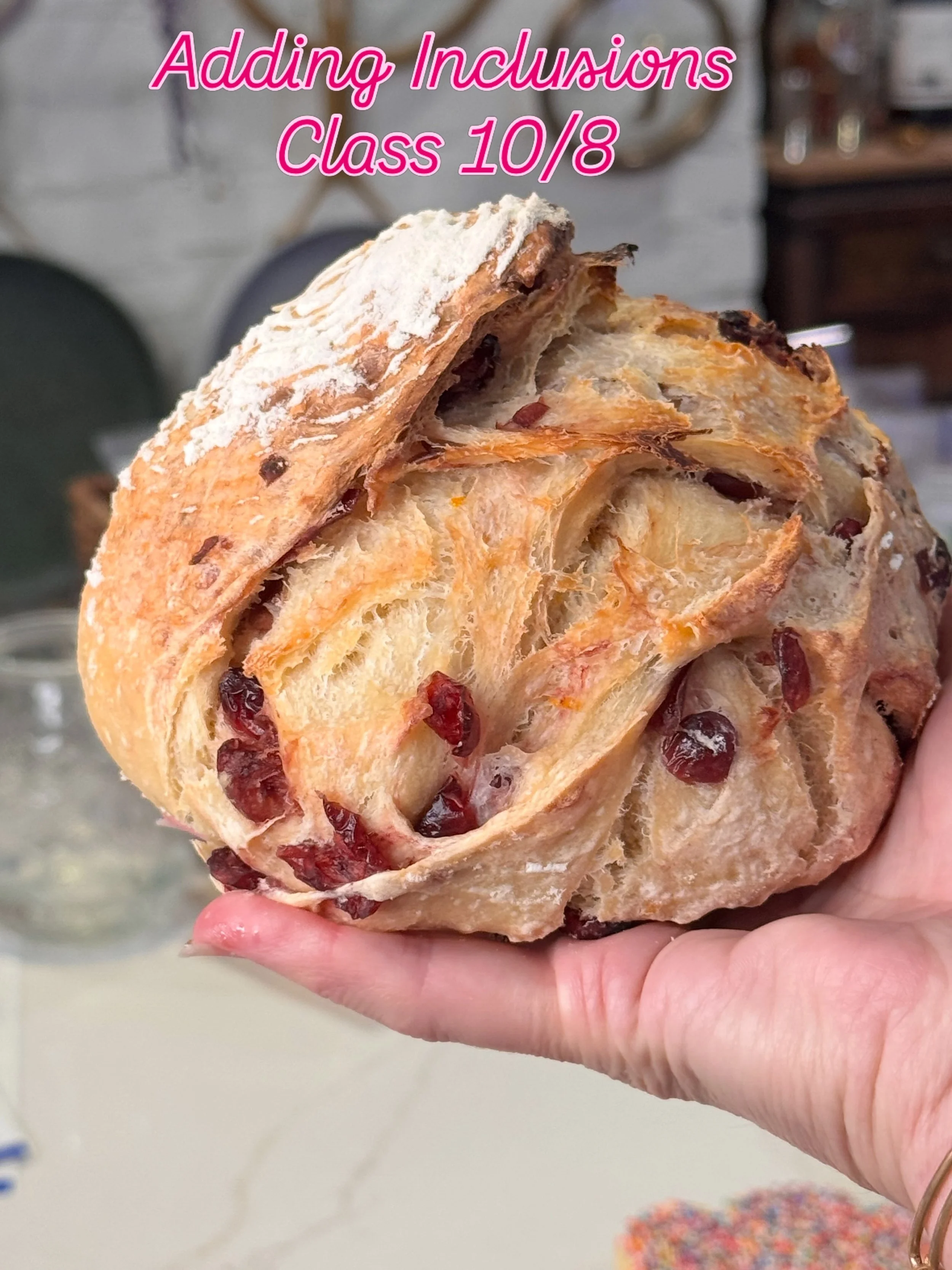 Thursday Oct 8th we will be stepping up our So-Dough A Game with inclusions!!! 🎉&hellip;.Just in time for holiday baking! 🎃🎄together we will be making cinnamon raisin sweet bread and we will even bake one during class for everyone to enjoy! 🍞👩&z