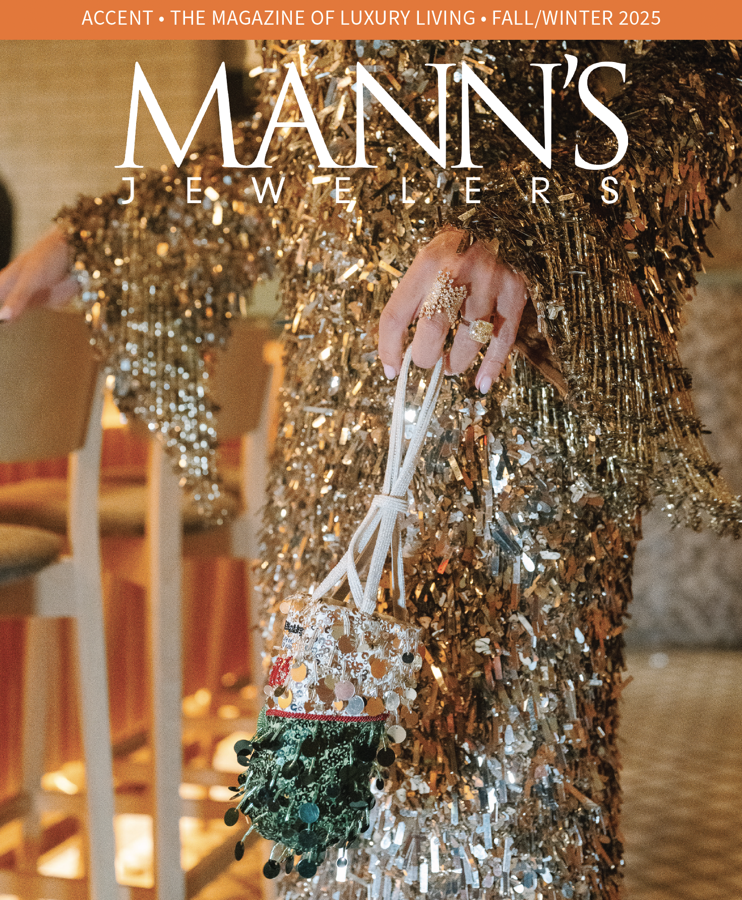 Fall/Winter 2025 cover design for Accent, Mann’s Jewelers