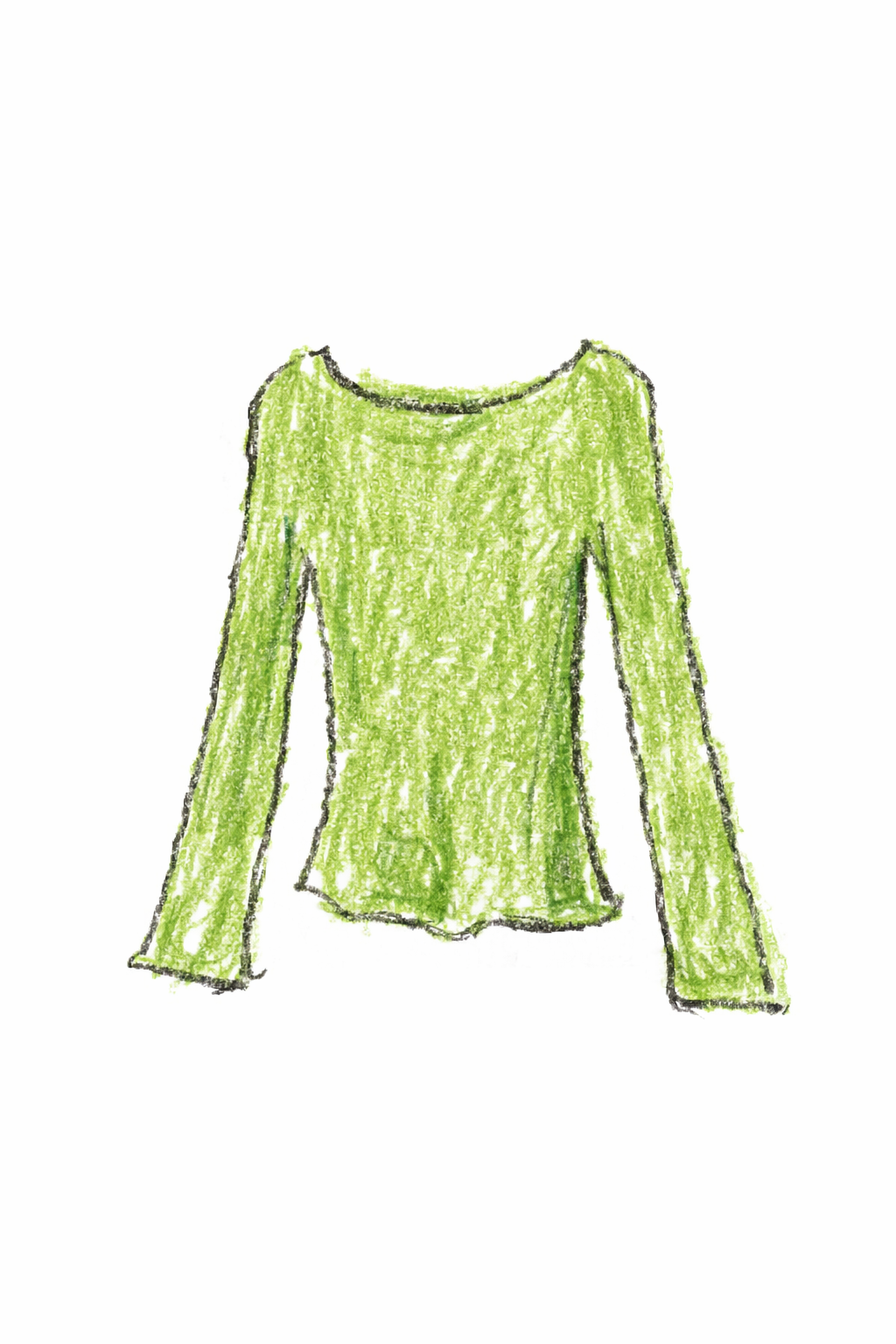 Child's sketch of a green sweater.png