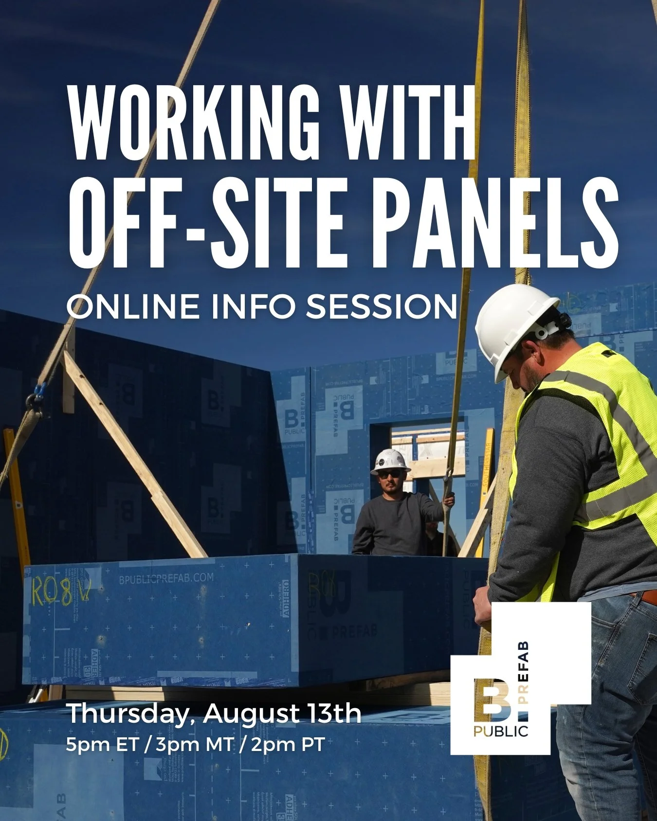 Calling all builders, designers, and engineers! We have a free online info session coming up on Thursday August 13th.  We'll dig into how to spec and detail our high-performance panel system, and you can ask your questions live and chat with our team