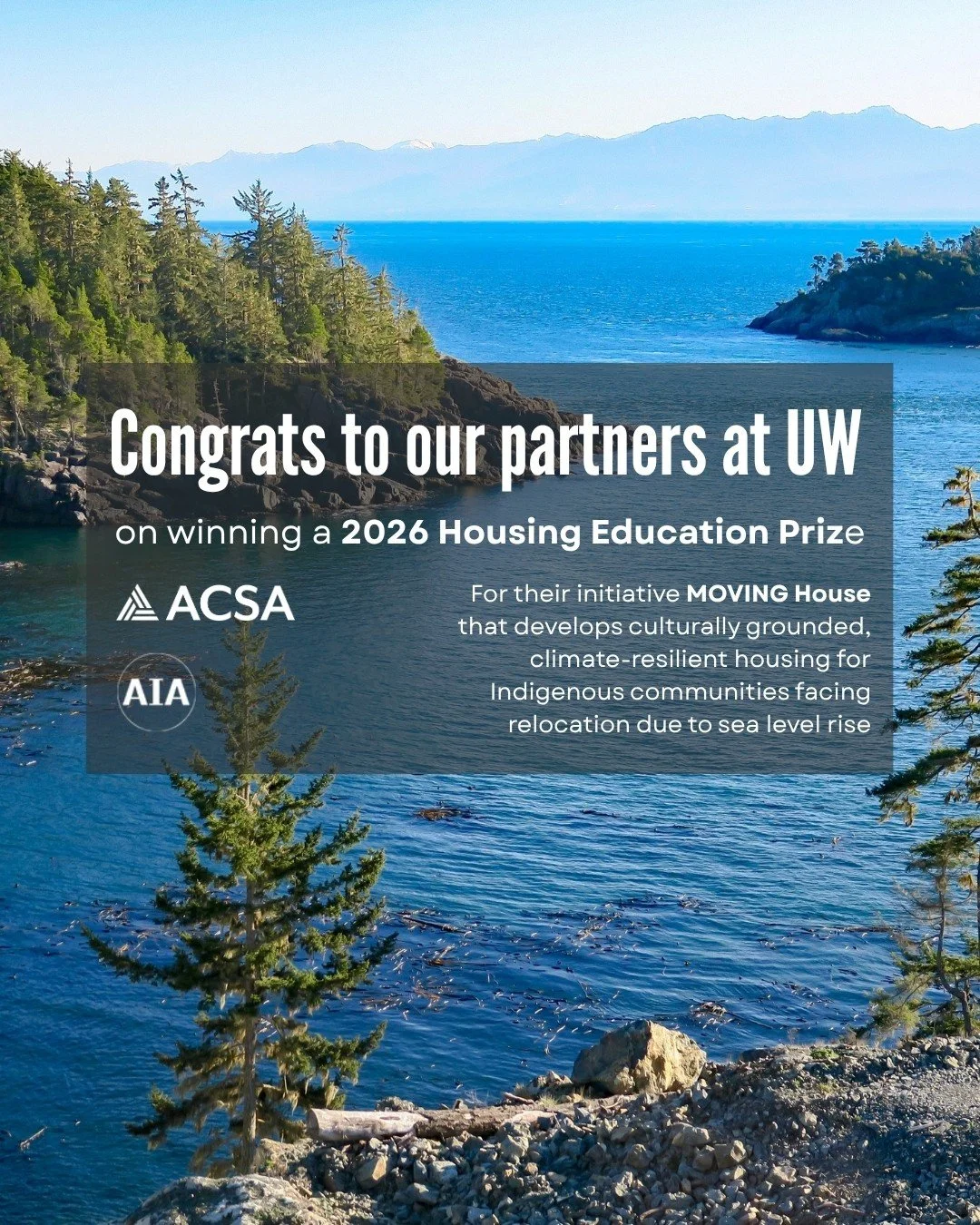 We're honored to be an instructional partner on MOVING House, just awarded a 2026 Housing Education Prize by AIA and ACSA. Led by Rob Corser and Julie Kriegh at the University of Washington, the project pairs panelized Passive House construction with