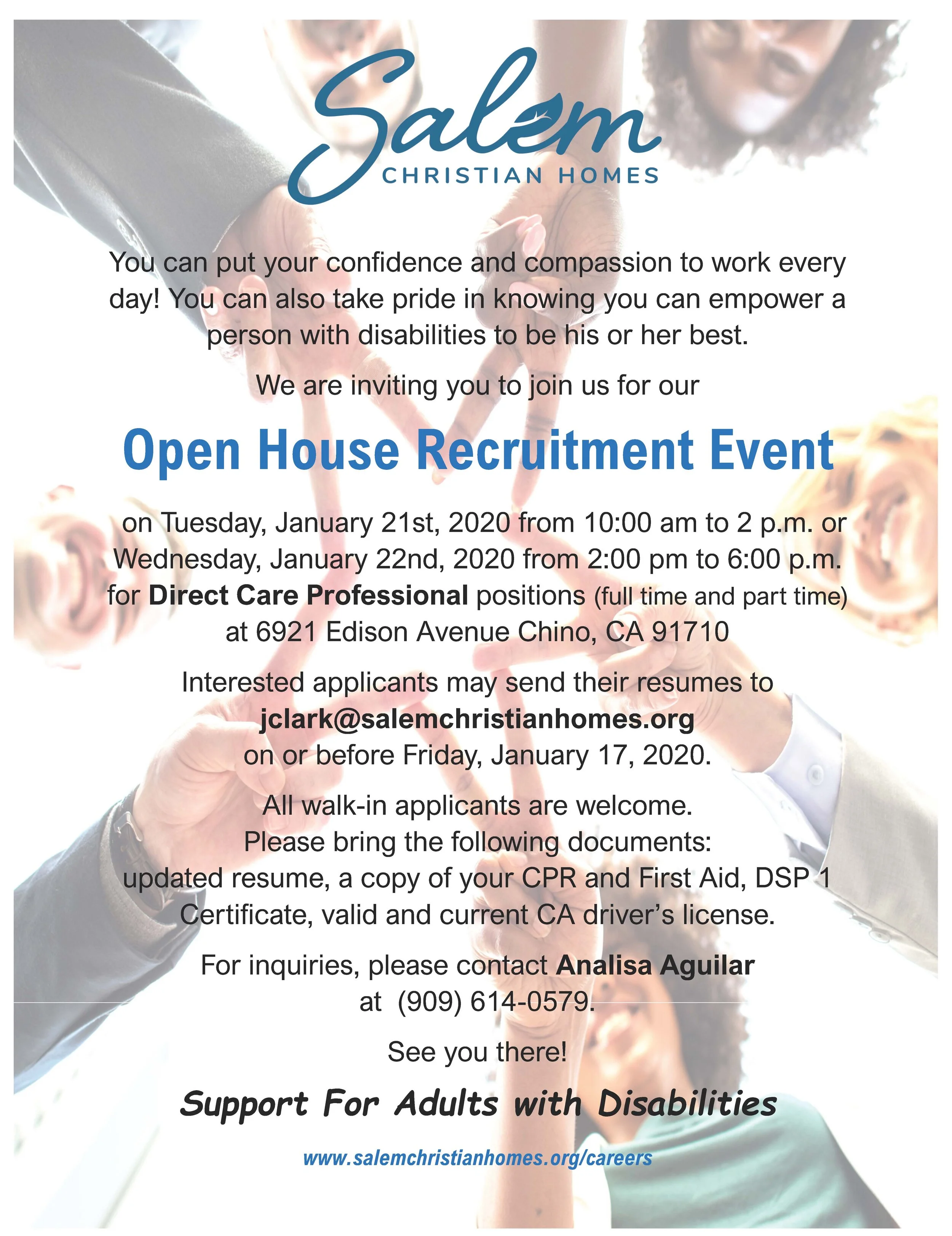 Salem Open House Recruitment Event