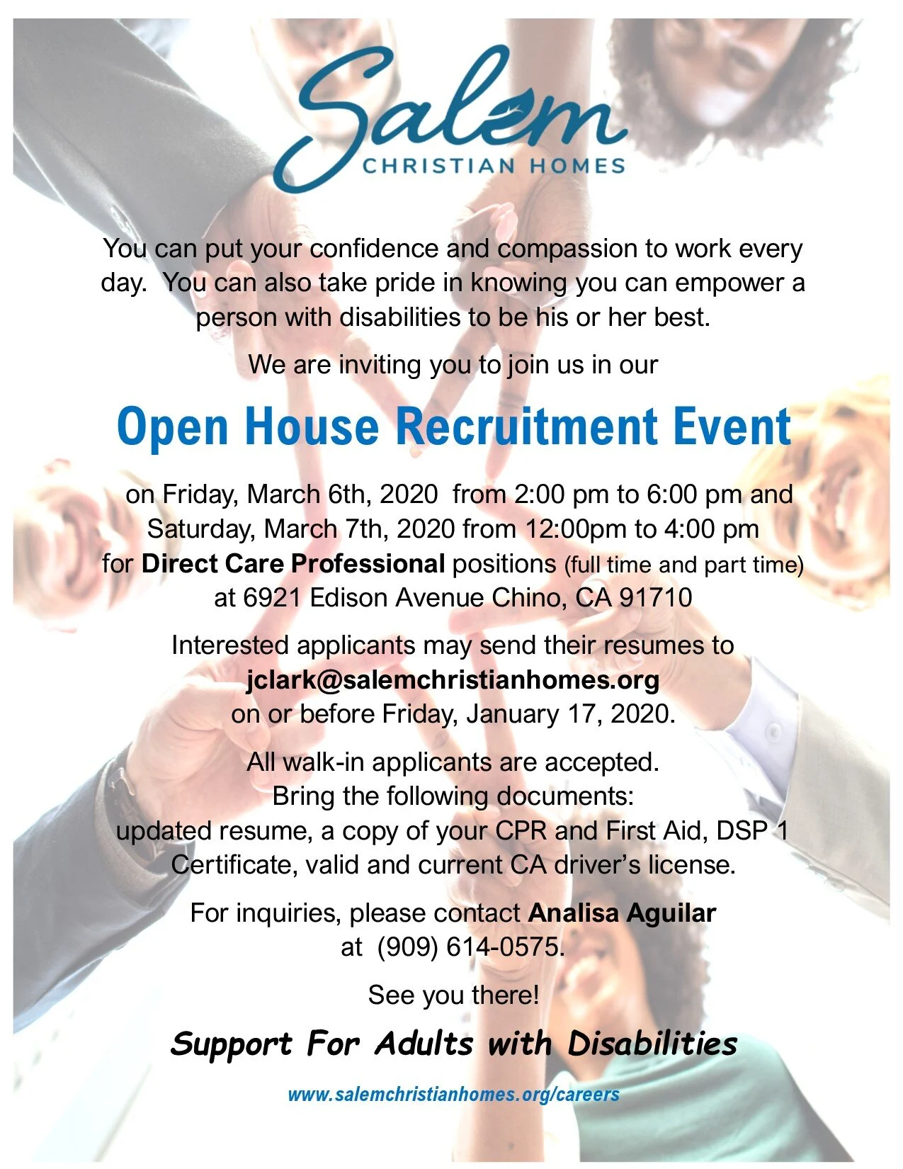 Salem Open House Recruitment Event