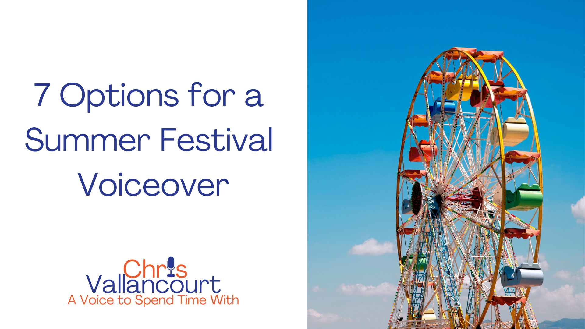7 Options for a Summer Festival Voiceover