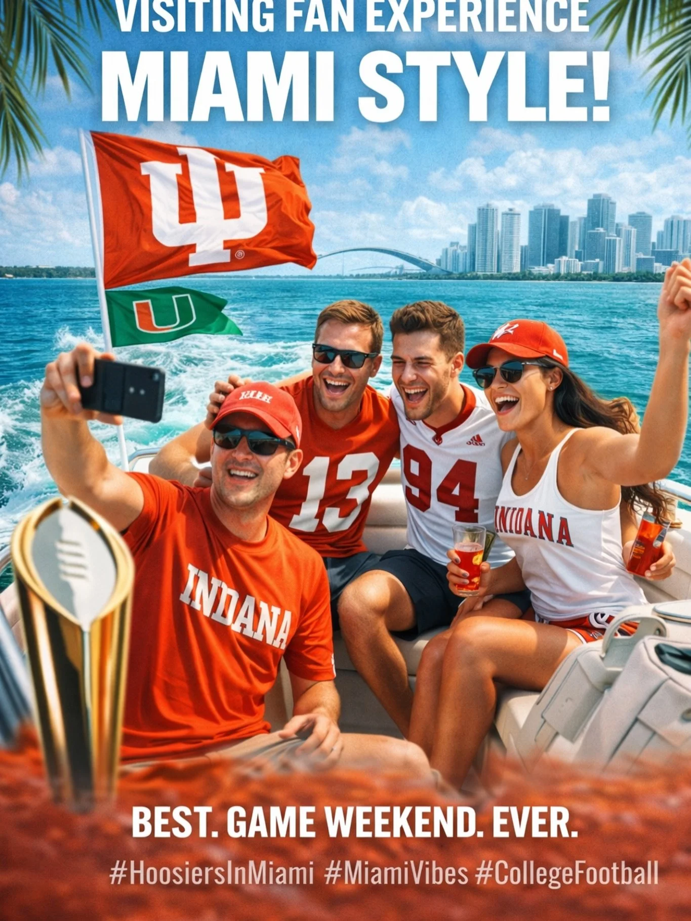 If you flew in for the championship&hellip;
You might as well live like you&rsquo;re on vacation 🌴

From Indiana to Miami &mdash; this is the experience you came for.

👉 Book your private charter and upgrade your championship trip

#NationalChampio