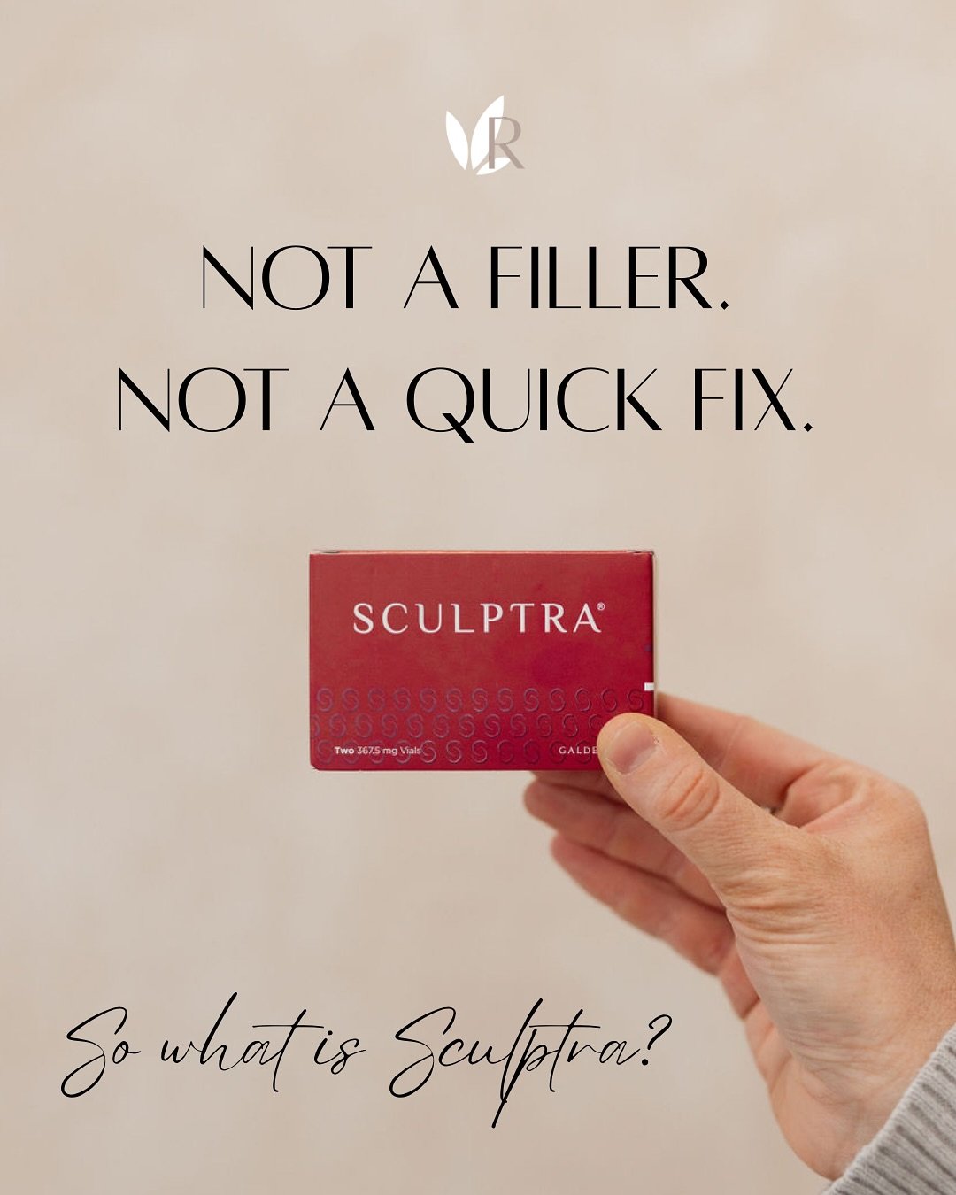 Not a filler. Not a quick fix. 

Sculptra is a biostimulator that works with your body to gradually rebuild collagen and restore volume&mdash;giving you a natural, youthful look over time. 💛

Think long-term results, not instant change.
Interested? 