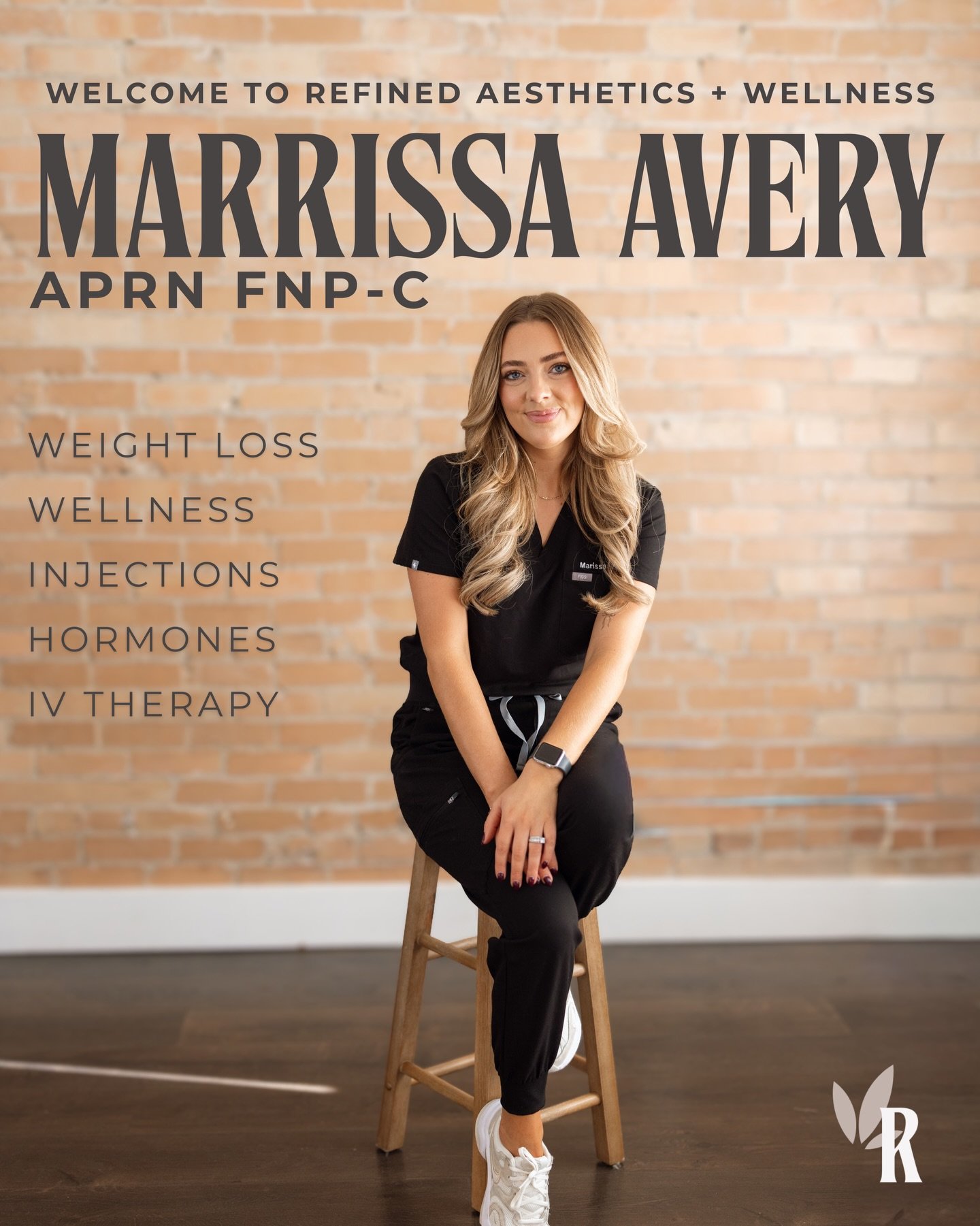 We are getting so excited as we prepare for our new space, and we&rsquo;re thrilled to introduce Marissa Avery, APRN, NP-C to the Refined family! 🖤

Marissa will be offering wellness services, hormone optimization, medical weight loss, injectables, 