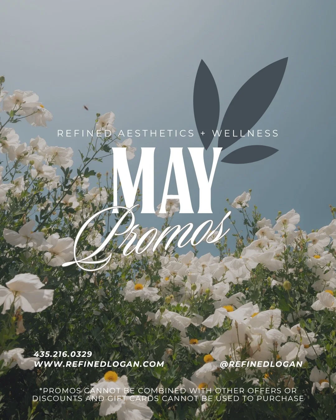 MAY PROMOS are here just in time for Mother&rsquo;s Day 🤍✨

&mdash;
Skin Health
Buy one, get one 50% off Glow Get It Facials ✨
The perfect mother&ndash;daughter facial duo 🤍
Facials must be redeemed within 3 months of purchase.

Receive a complimen