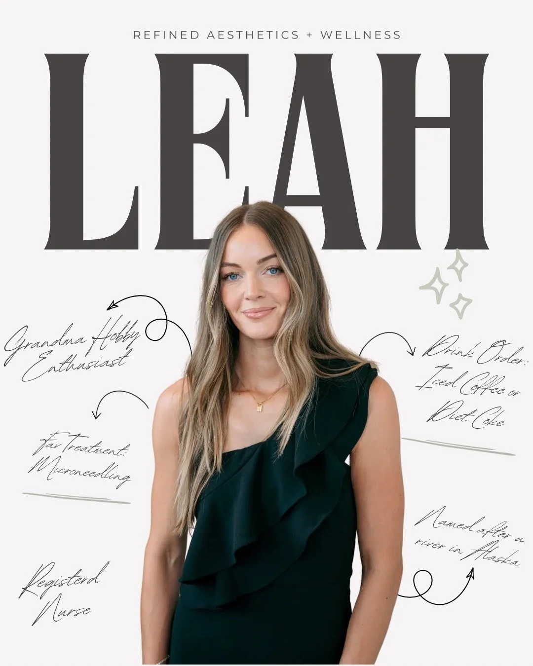 Meet Leah 🤍✨

RN, microneedling lover, coffee (or Diet Coke) enthusiast, and the face behind some of your favorite transformations.

Shop Leah&rsquo;s skincare routine and receive 15% off when you mention Leah at checkout. Members receive an extra 5