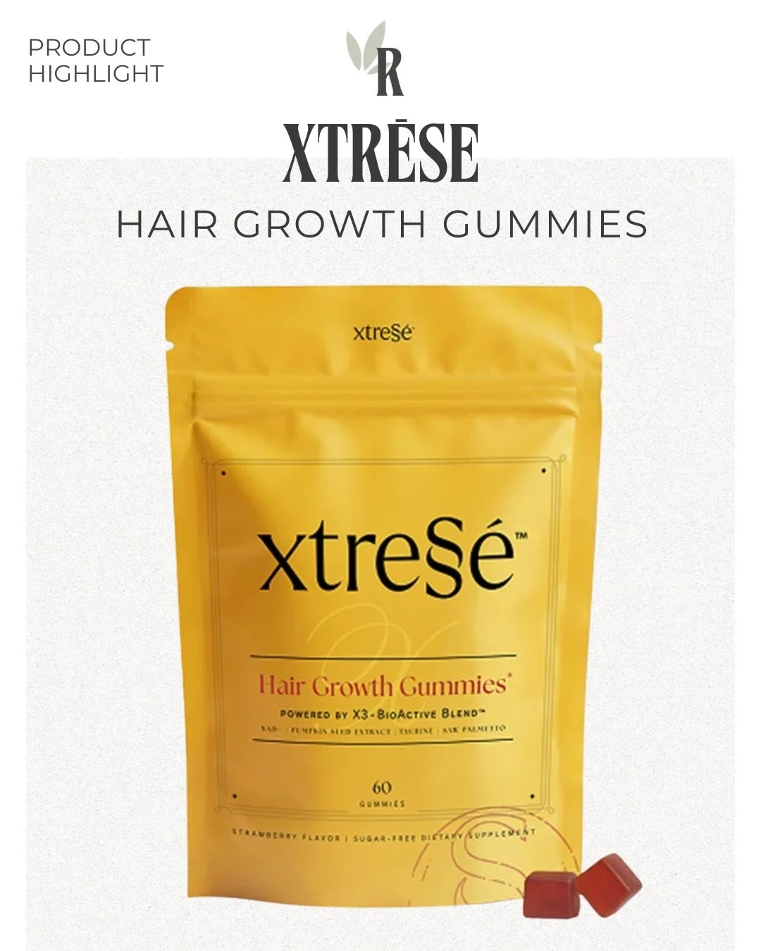 ✨ PRODUCT HIGHLIGHT: Xtrese Hair Growth Gummies ✨

Want to support stronger, healthier-looking hair from the inside out? 👀

Xtrese Hair Growth Gummies are an easy addition to your daily routine, formulated with key nutrients to support healthy hair 