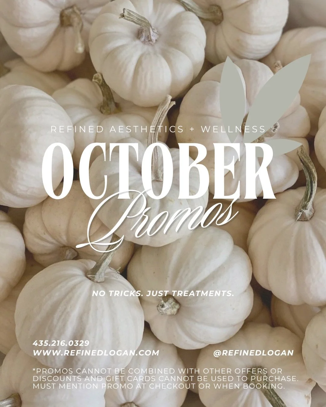 🤎 OCTOBER PROMOS AT REFINED 🤎

Here&rsquo;s what we&rsquo;re offering this month:
♡ 40 units of tox + 1 syringe of filler for $855
♡ Buy an Opus or Morpheus8 package + get an IPL treatment FREE
♡ Add VAMP to microneedling, Opus, or Morpheus8 for $5