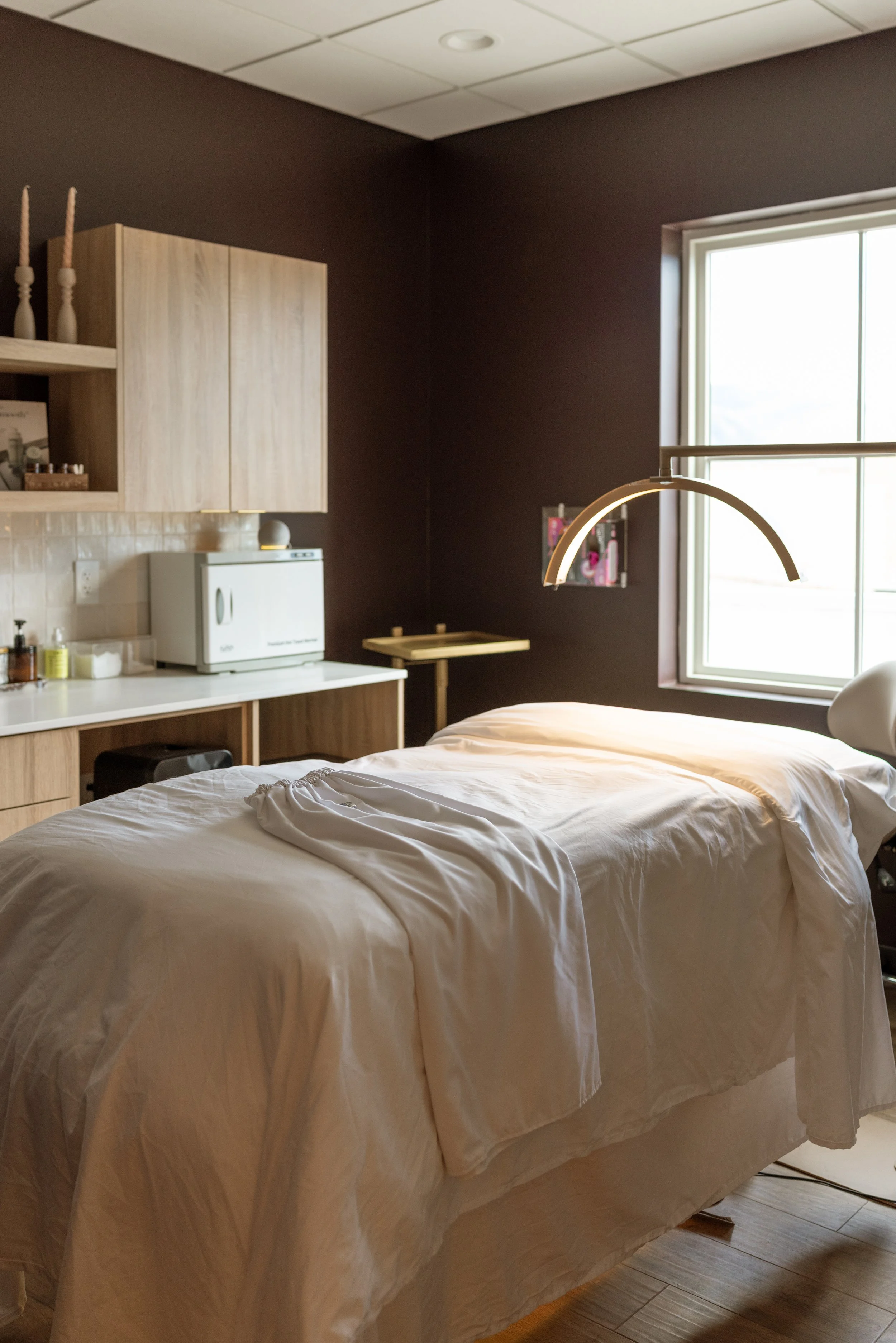 picture of our facial skincare treatment room in logan utah medical spa.