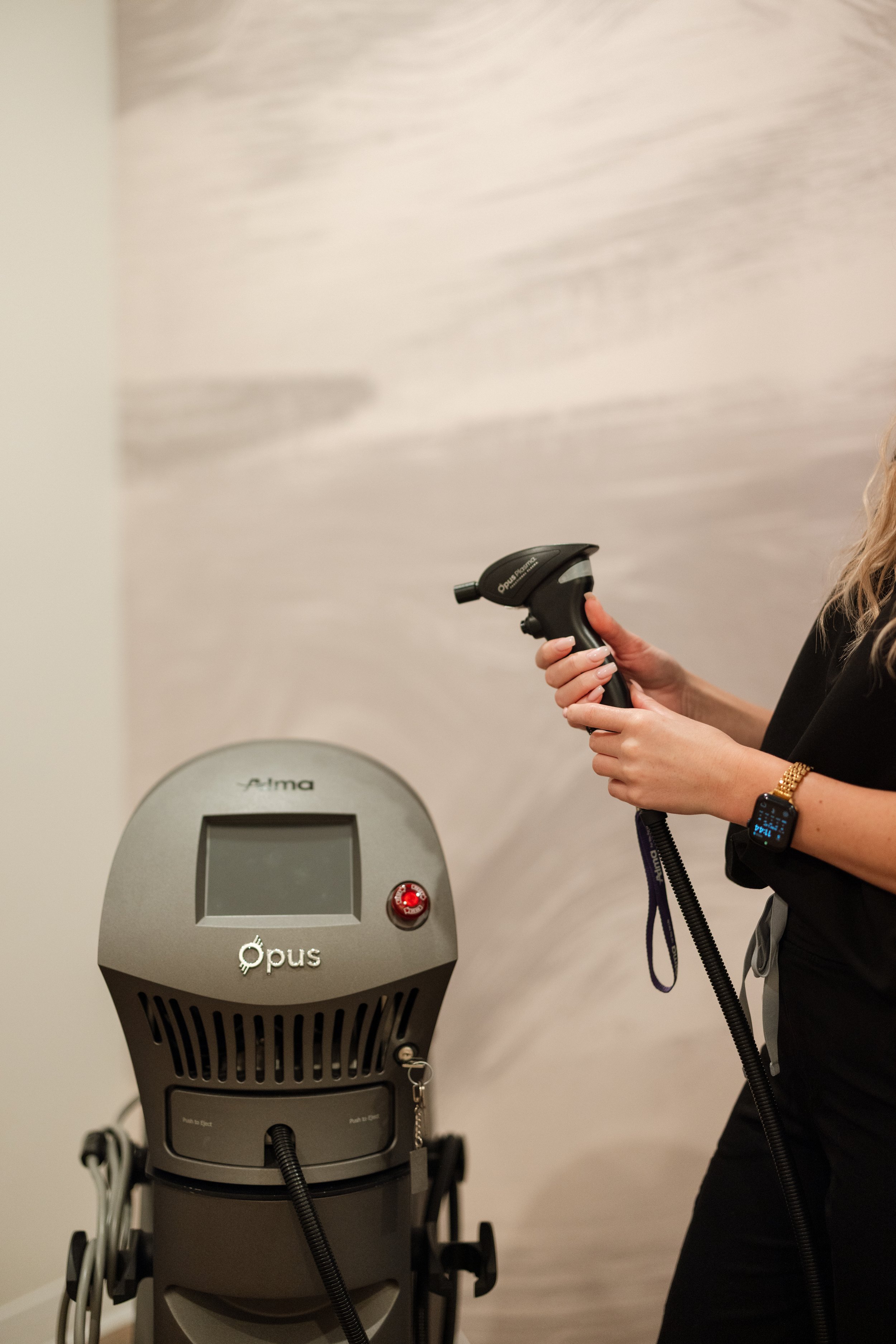 Opus Plasma laser skin resurfacing at Refined Aesthetics and Wellness in Logan, Utah – advanced treatment improving skin texture and reducing scars.