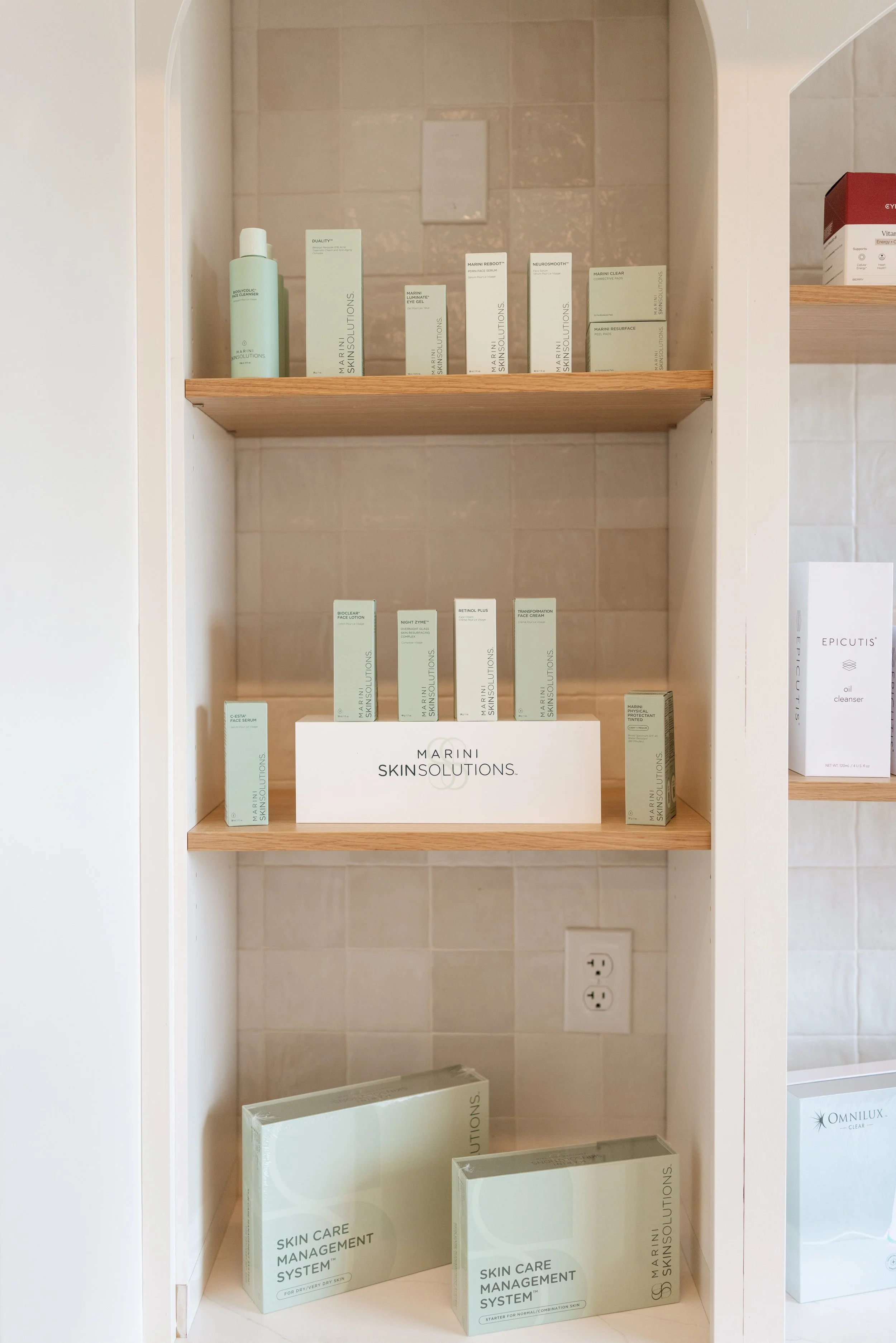 picture of marini skincare at refined aesthetics and wellness in logan utah.