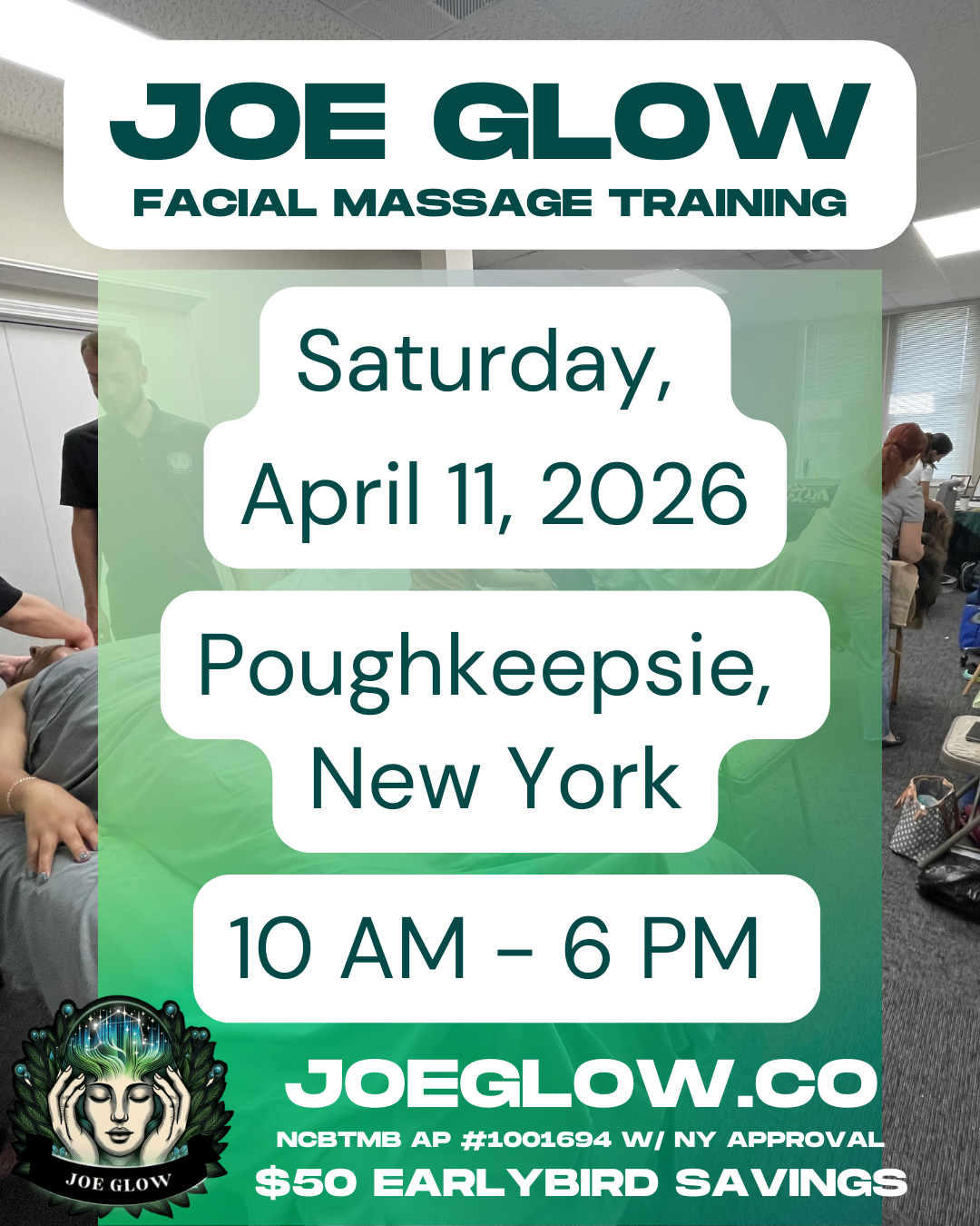 Joe Glow Facial Massage Training in Poughkeepsie, New York