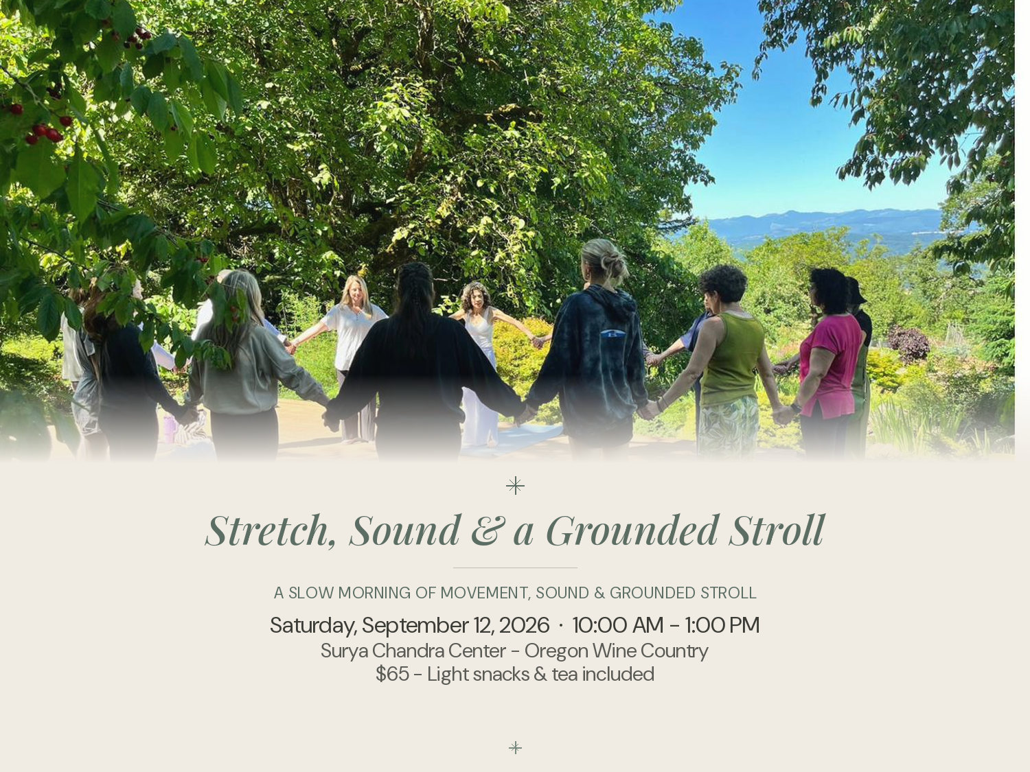 Stretch, Sound &amp; a Grounded Stroll