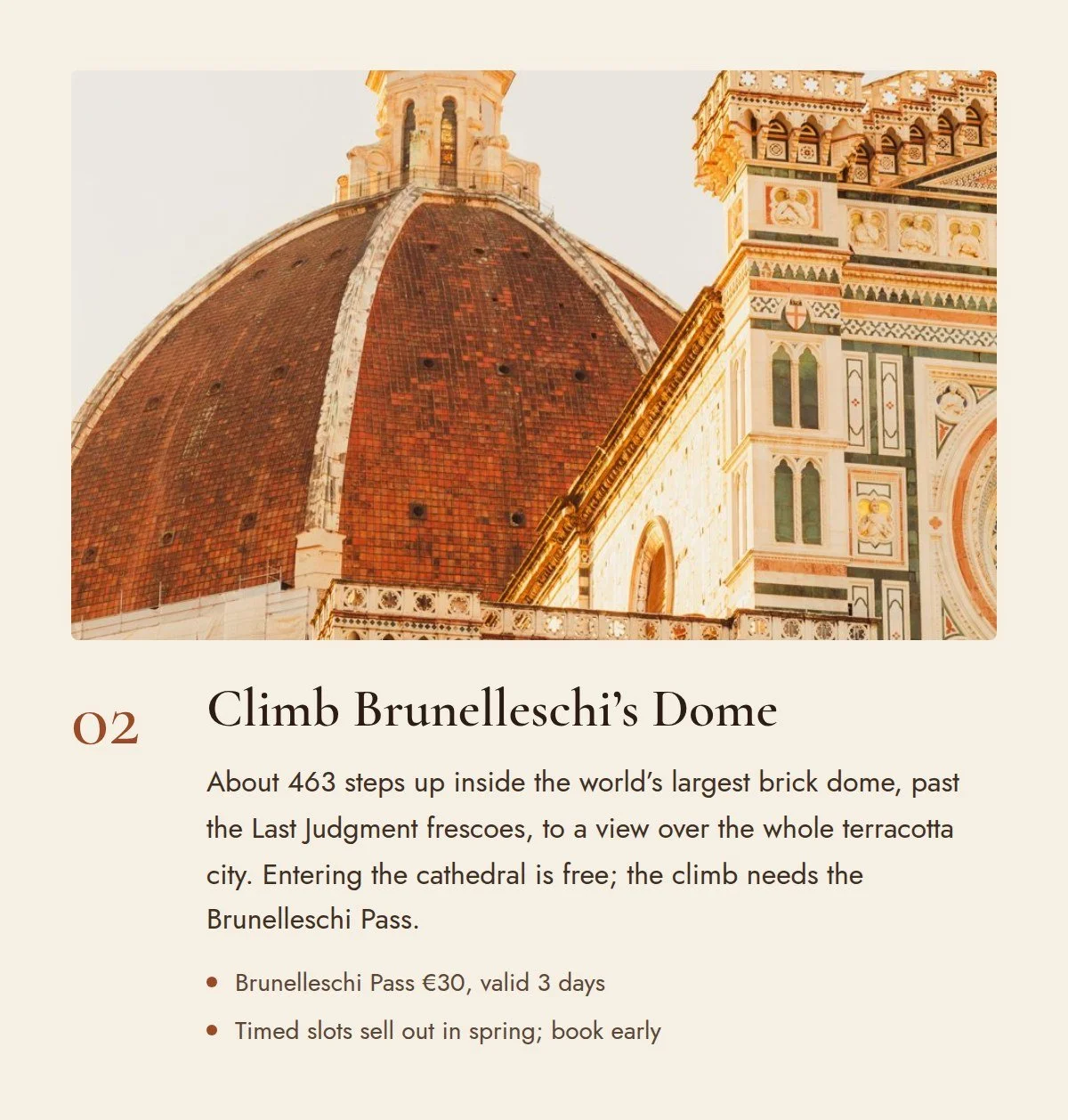 Brunelleschi’s Dome and the Florence Duomo at golden hour