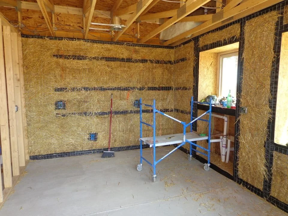 Hanging Cabinets On Straw Bale Walls