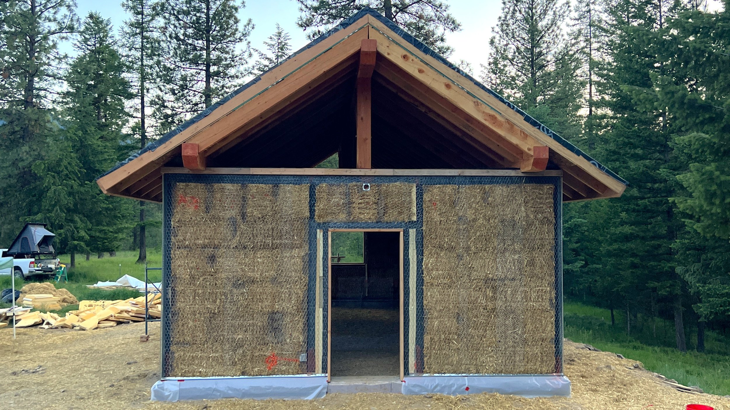 What Happens Between Straw Bales and Plaster?
