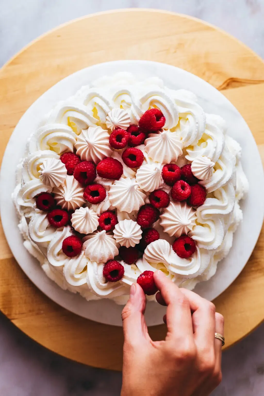 Vacherin: French Vanilla Raspberry Ice Cream Cake