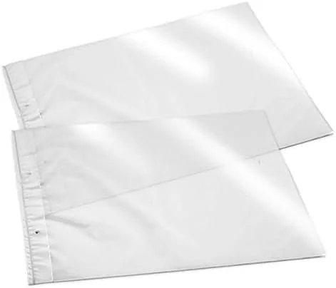 Two clear plastic ziplock bags stacked on top of each other.