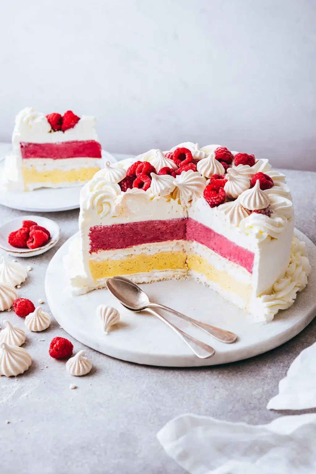 June 6, 2026 - Vacherin: French Vanilla Raspberry Ice Cream Cake