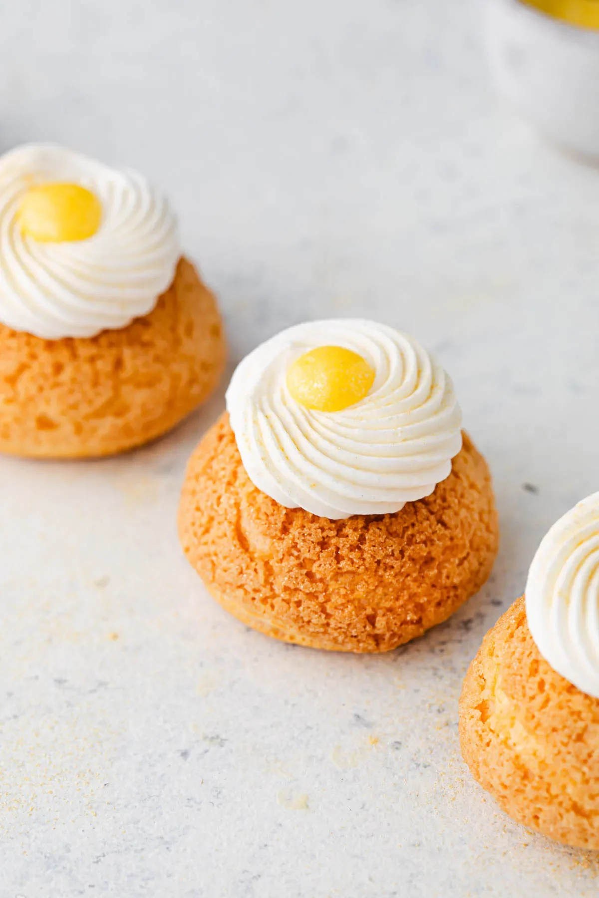 Lemon Raspberry Cream Puffs