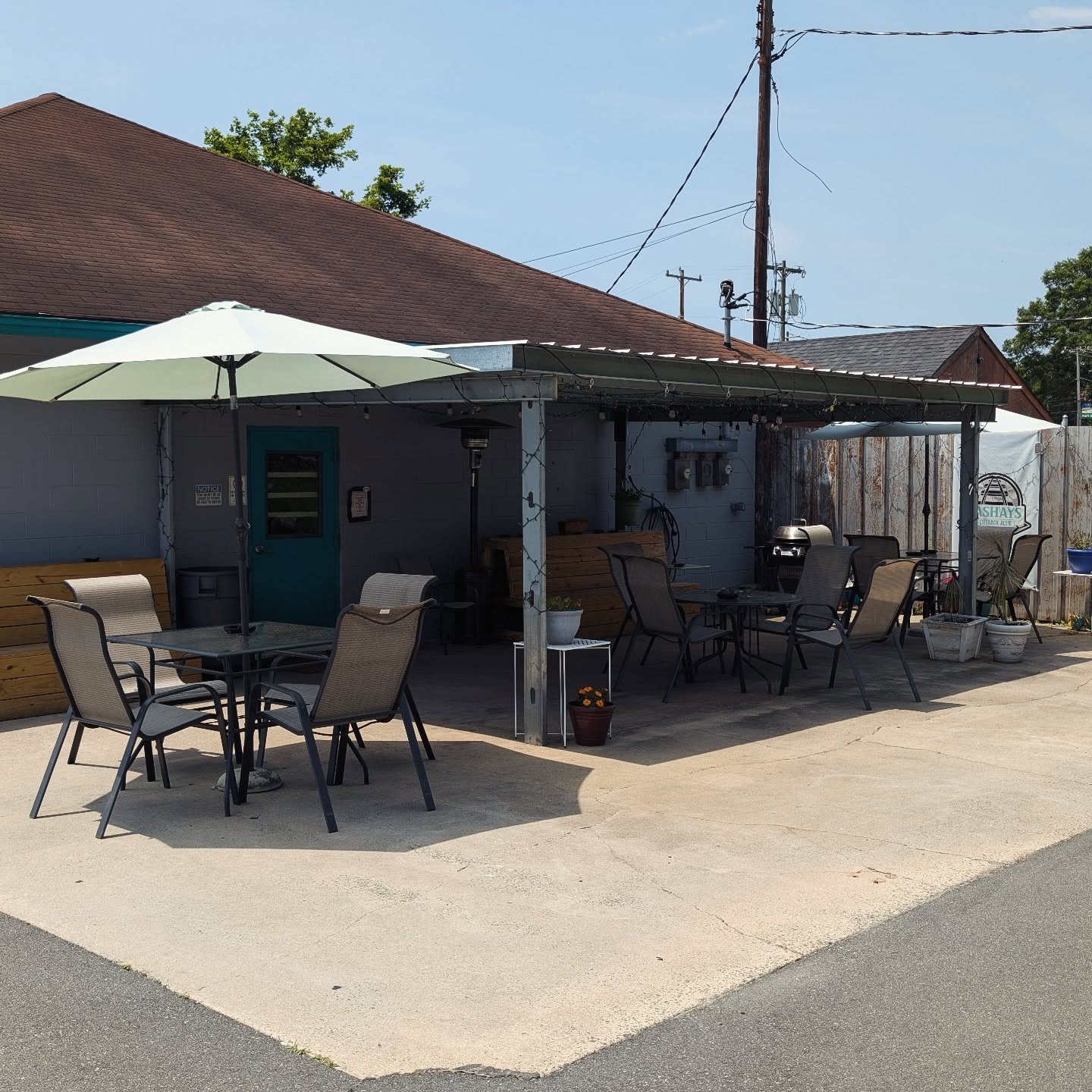 We remodeled our patio! Come out on this beautiful day, have a drink and enjoy the sunshine! 🌞