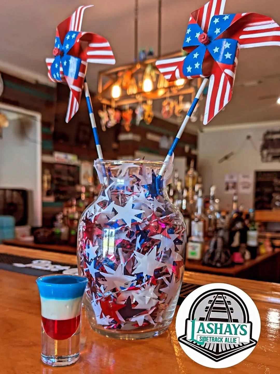 Come celebrate the 4th early with us before we close down for the weekend! Try our new Patriot Shot!