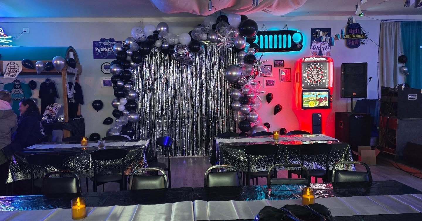 Got the decorations set up for new years ... dress to impress ill be taking photos.. we got the selfie wall set up. The Classic Rewind band will be rocking the evening in so we can celebrate the year right. Midnight champagne toast on the house. Its 