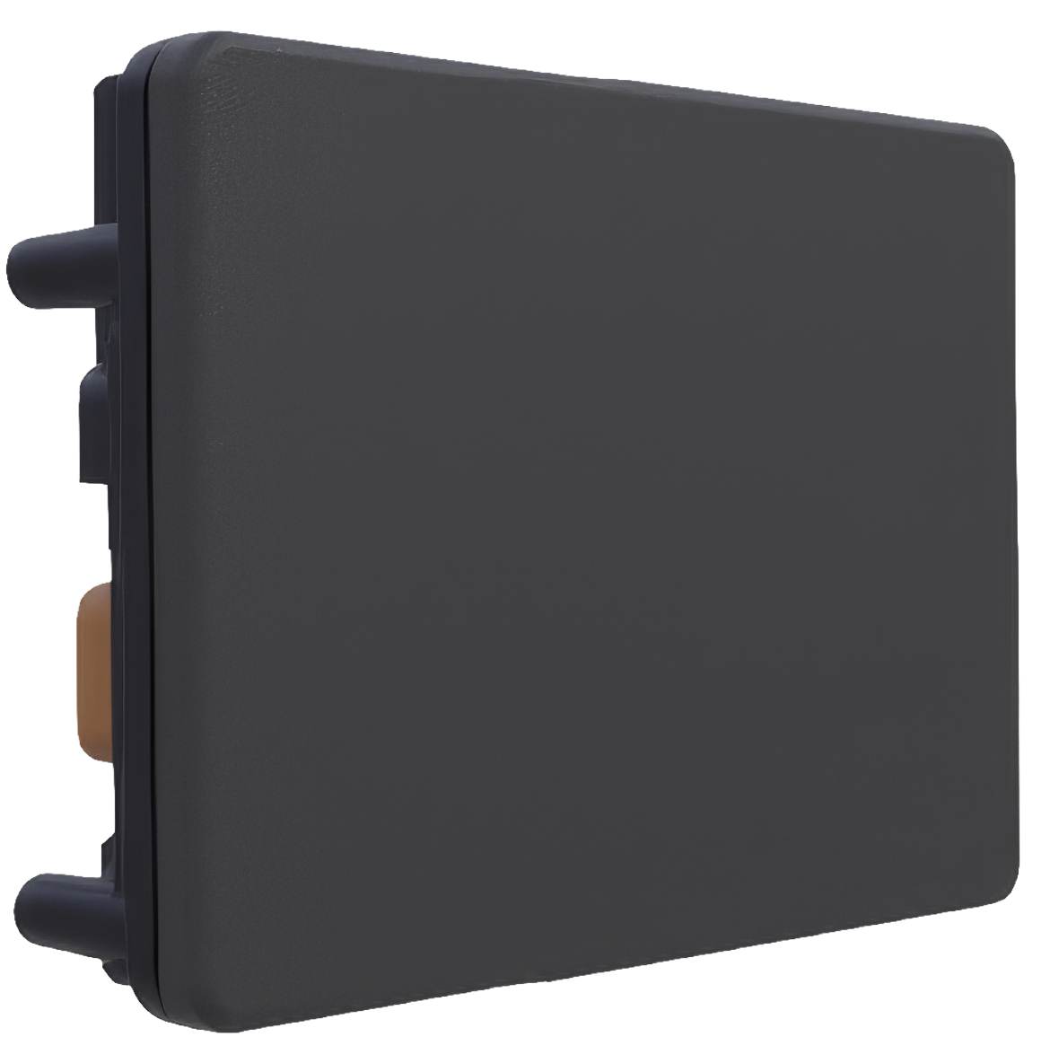 High-quality 3D rendering of the Zadarlabs zPRIME 3.0 radar sensor, angled to show its sleek, dark front radome and side mounting hardware.