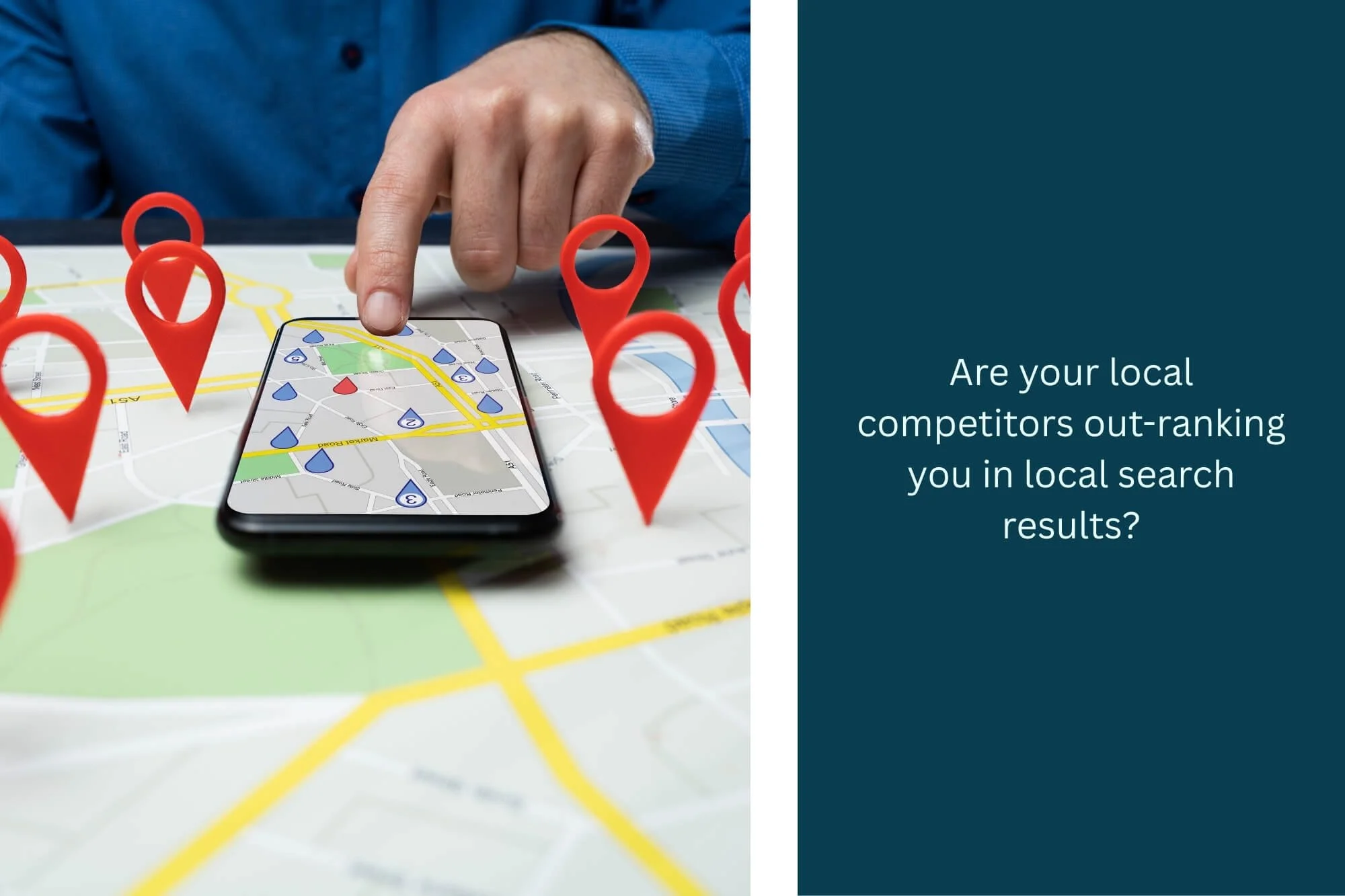 A person searches for a local Massachusetts business.