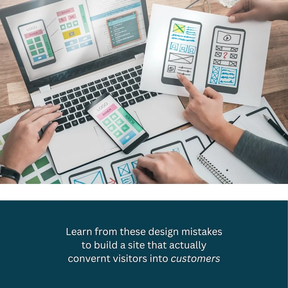Website designer uses conversion focused design strategy to create a site mockup.