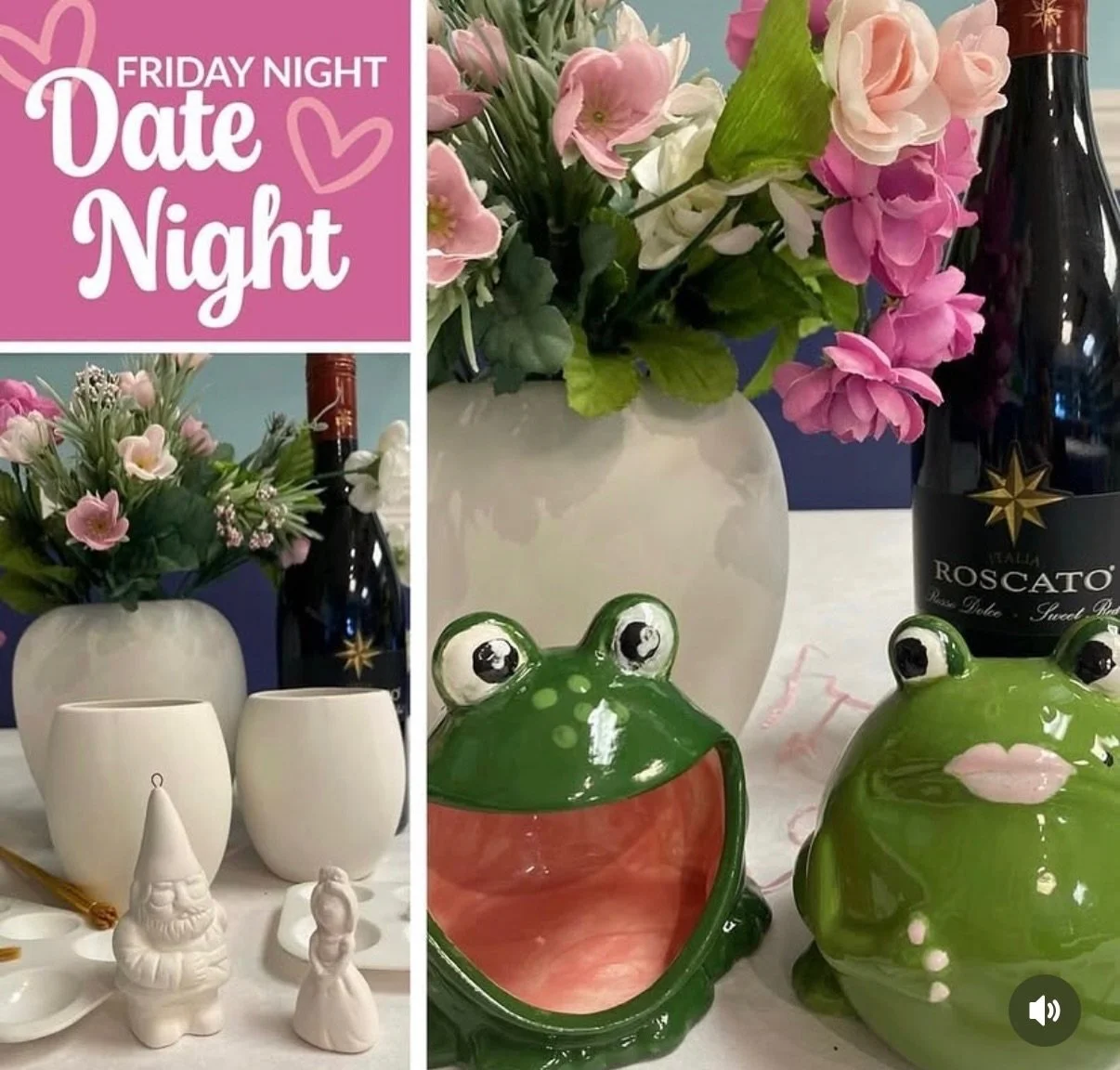 Open LATE tonight in our studio! You can reserve your spot on our events page! Hopct.com #potterypainting #paintyourownpottery, #pyop #potterystudio #handsonpotteryct