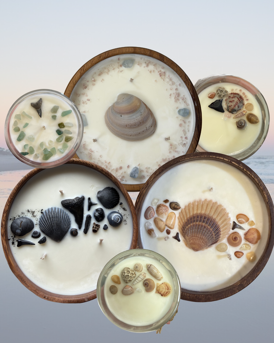 Freya's Haus - seashell candle-adorning workshop + optional full moon ritual