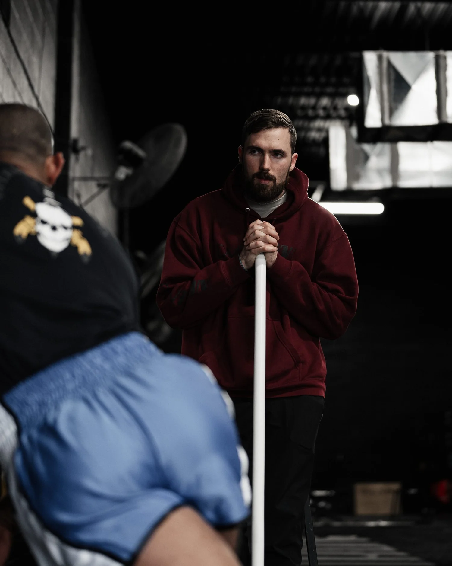 Nick Ridpath watching an athlete train