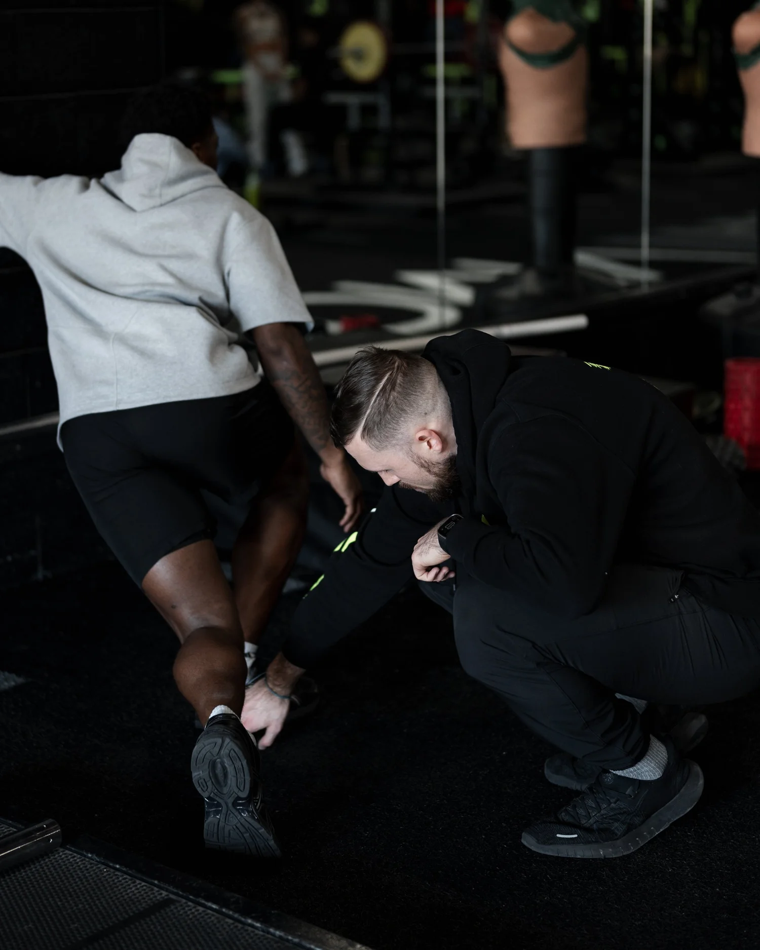 Nick Ridpath coaching an athlete through a training session