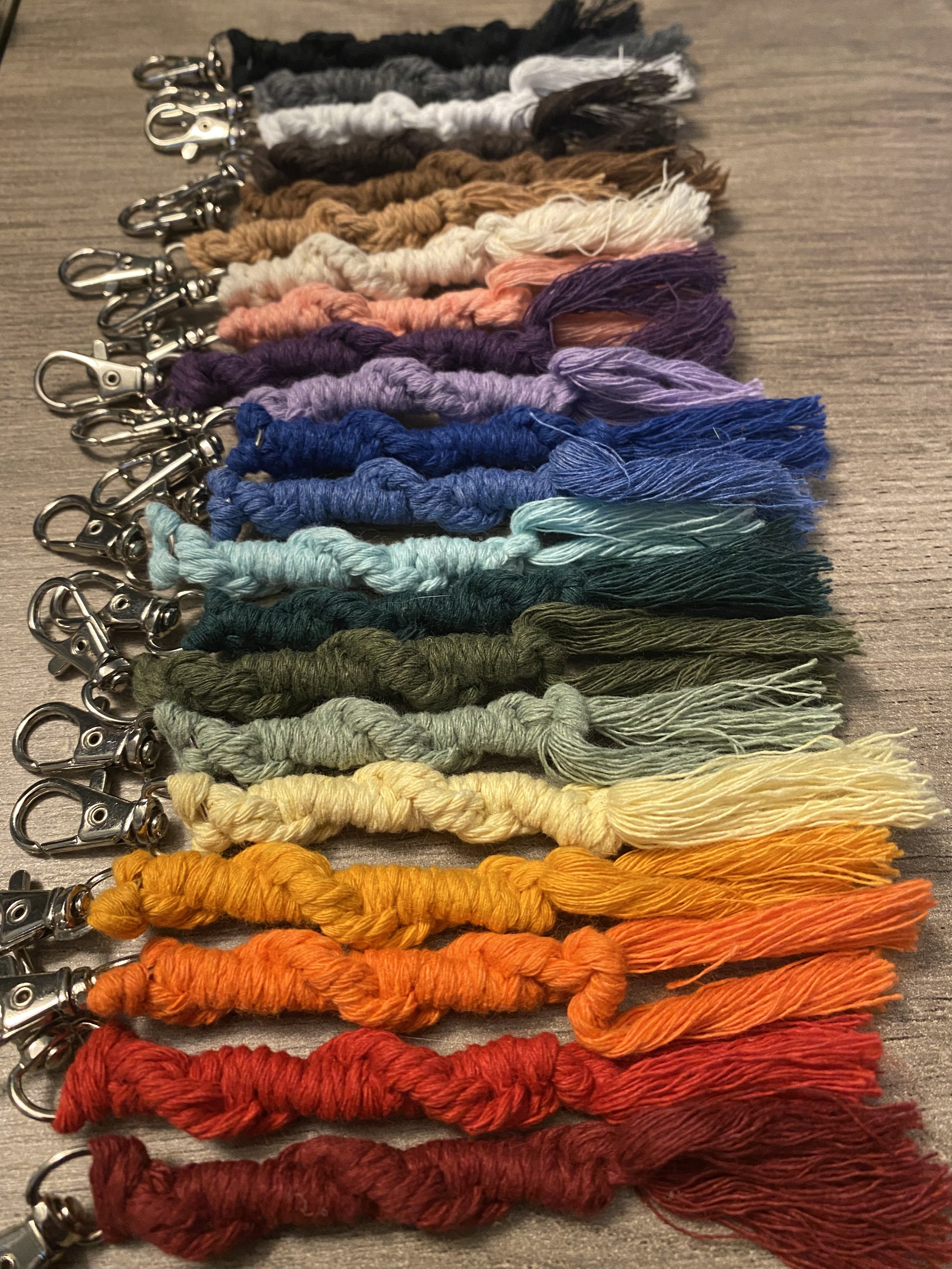 Macramé Spiral Keychain- Small