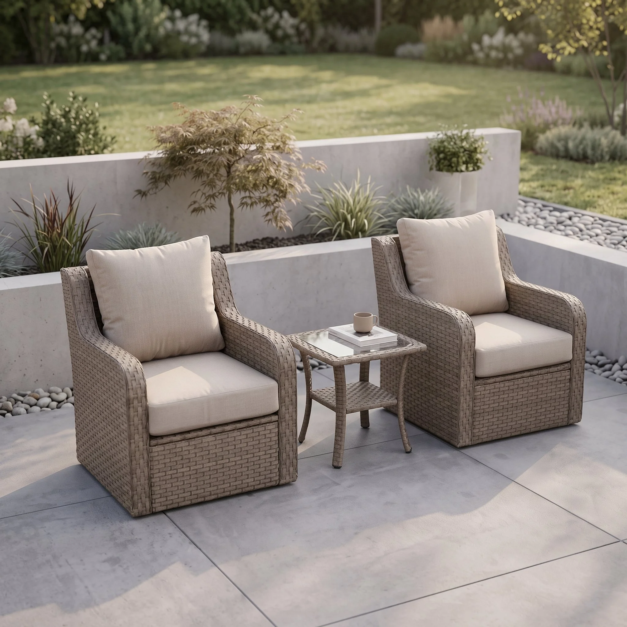 3-Piece Rattan Patio Conversation Set / SKU# CM-0097 / 10 Stocks / $307.69 DDP