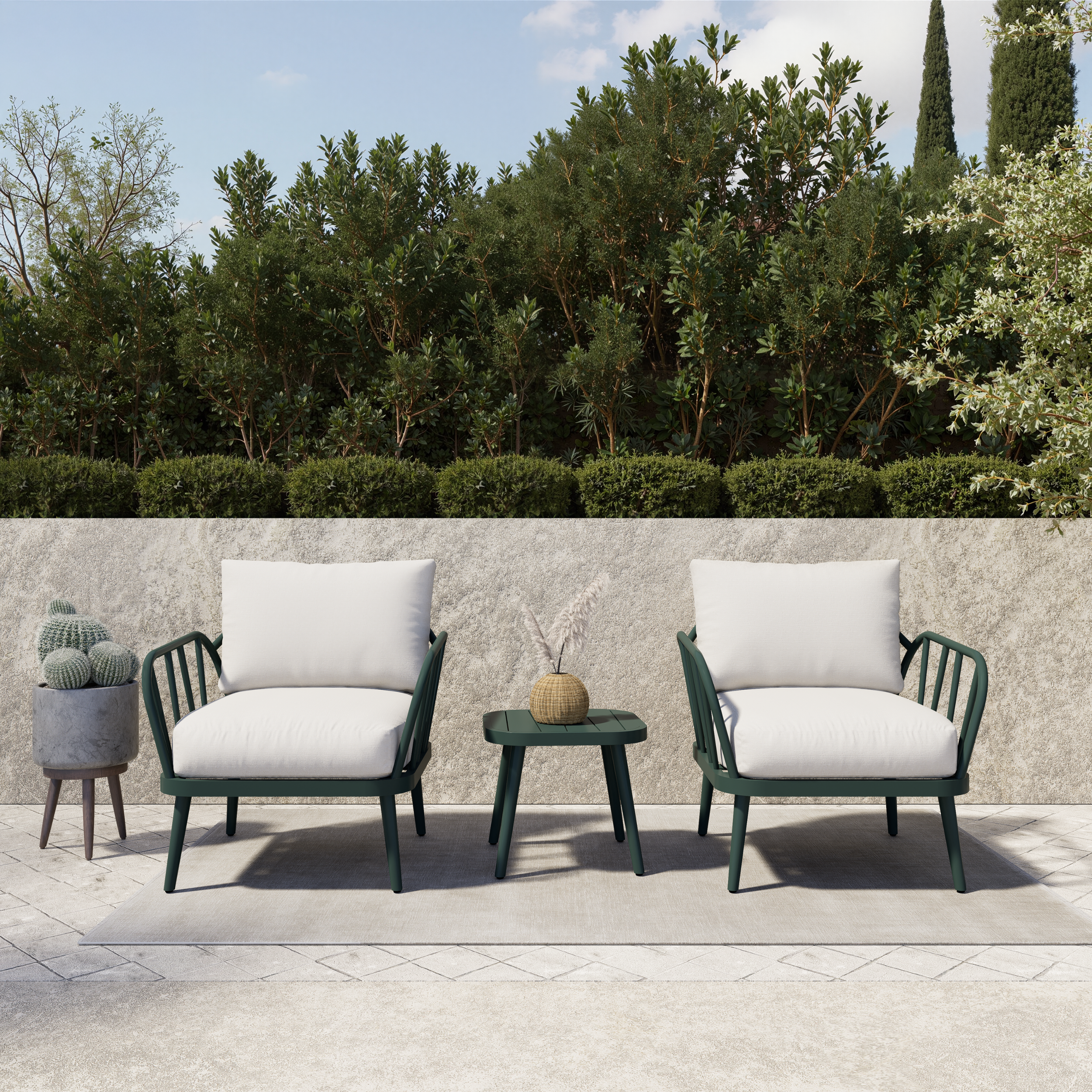 Sedona 3-Piece Outdoor Patio Bistro Set with Cushions / HA-2183-BS / 45 Sets / $448.00 FOB CA