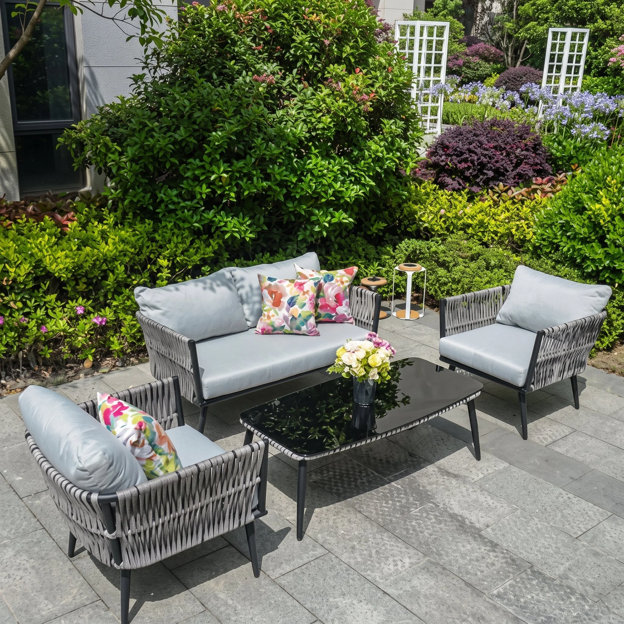 4-Piece Patio Conversation Set / SKU: PAS-1649B / 16 Stocks / $789 FOB LA