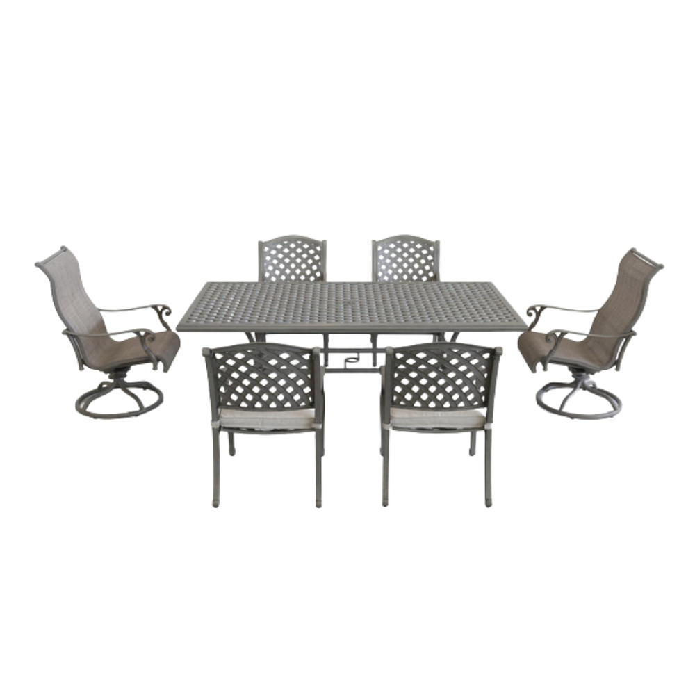 New Macan 7-Piece Rectangular Dining Set