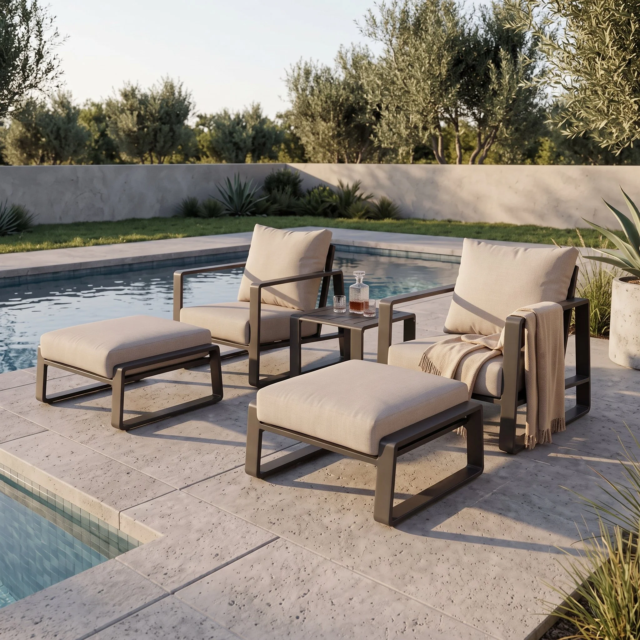 5-Piece Aluminum Patio Seating Group / SKU# CM-0048 / 9 Stocks / $483.19 DDP