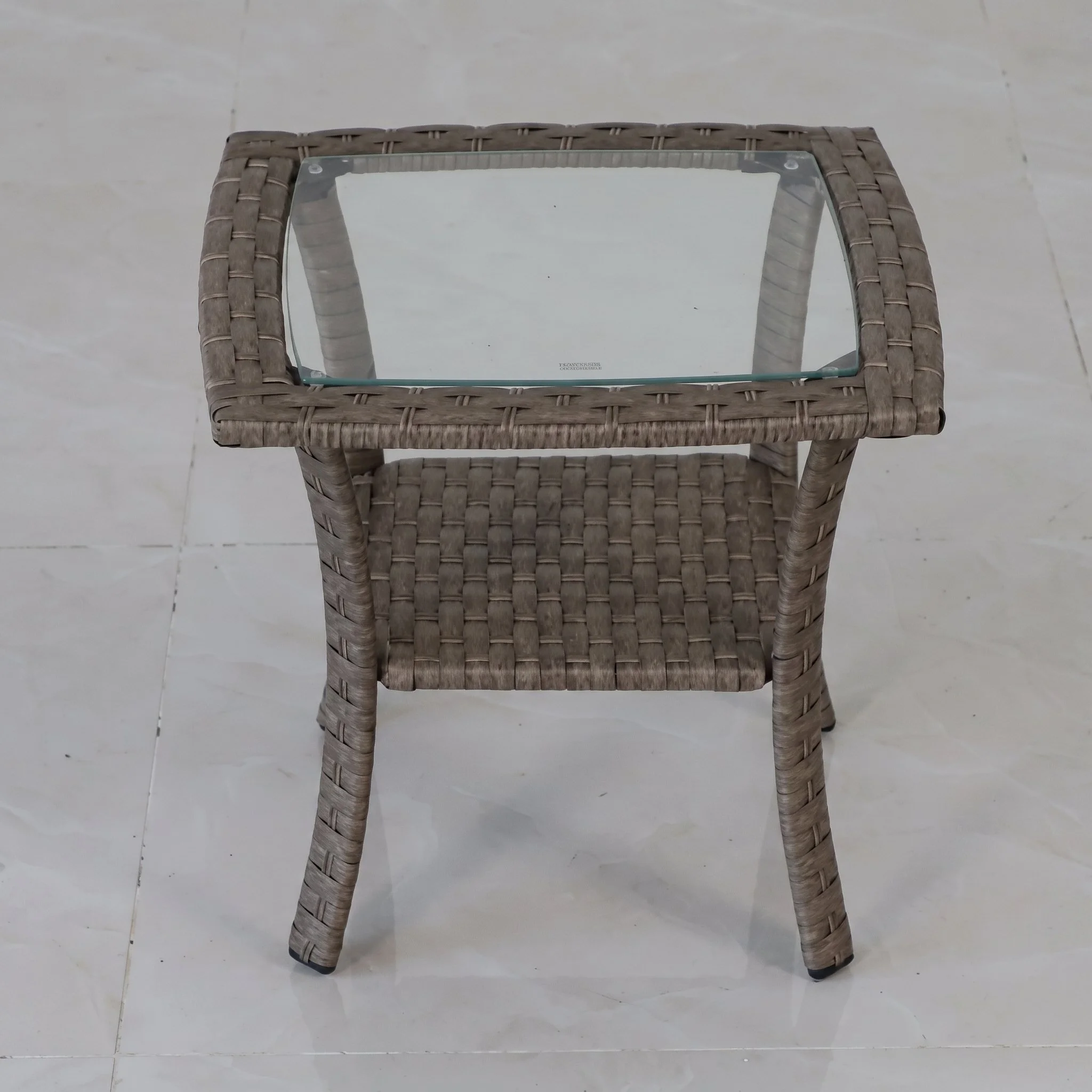 Grey Wicker Rattan Outdoor End Table / SKU: CM-0098 - 717623838650 / 60 Stocks / $38.16 DDP